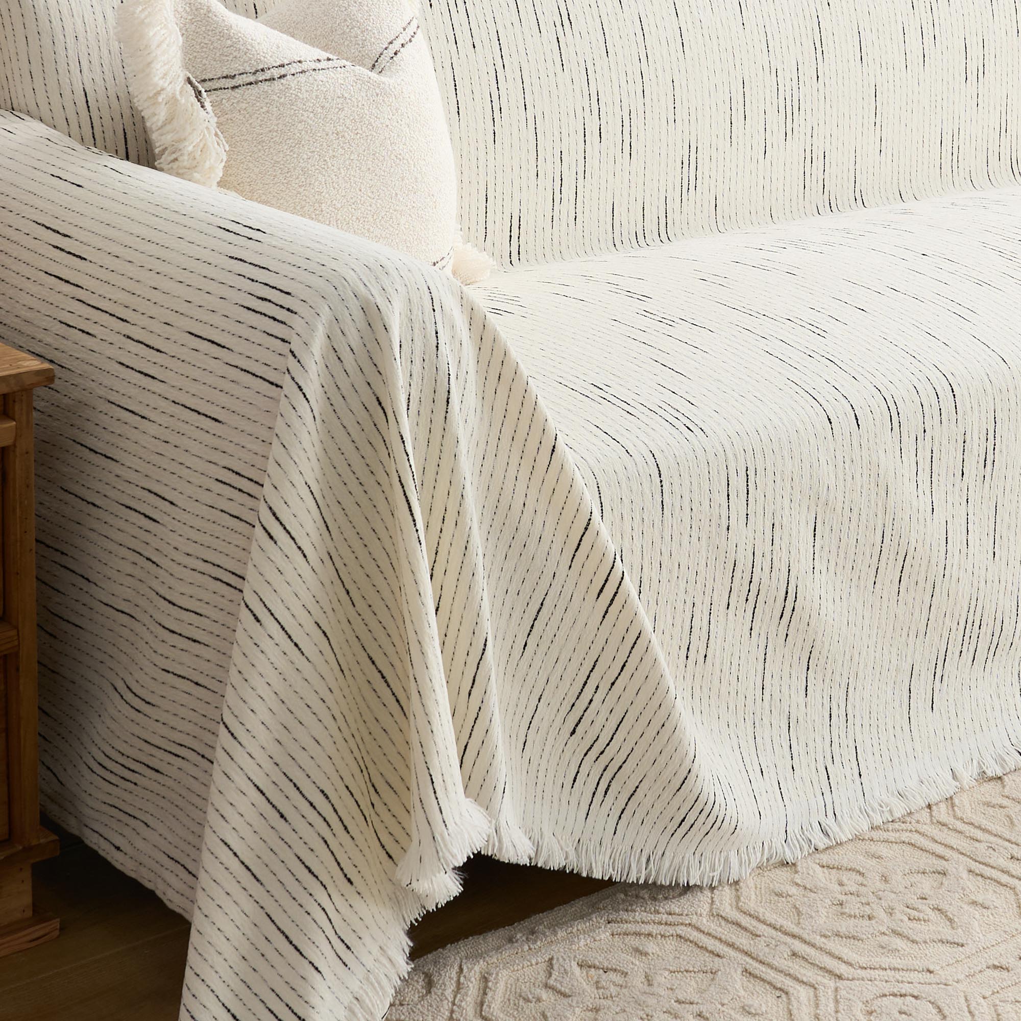 Jacquard Chenille Sofa Cover - Soft Stretchable Couch Slipcover for Living Room, Sectional, Loveseat - Perfect for Home Decor, Pet Protection, and Furniture Refresh