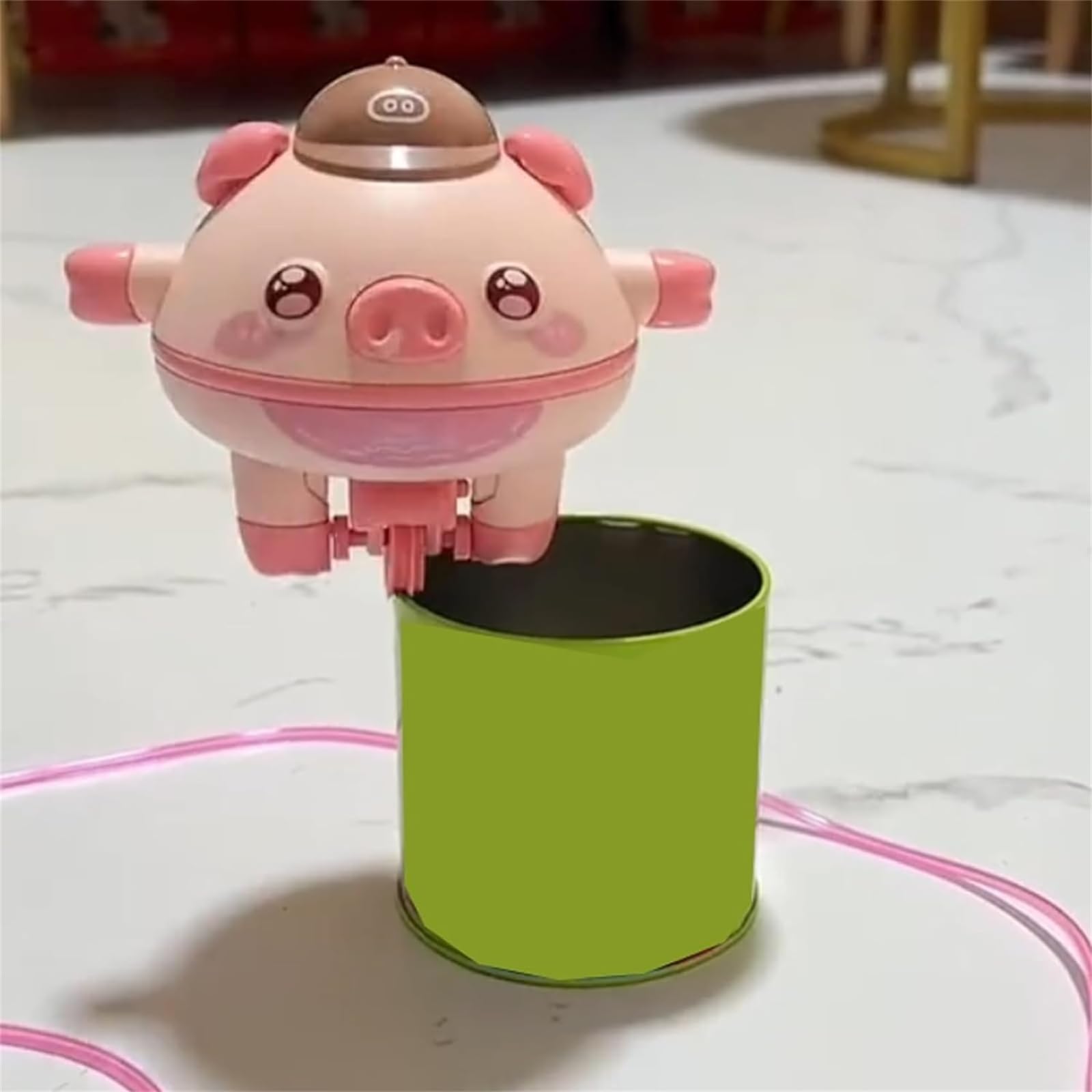 LYCZMKSF Cute Balanced Pig Toy - Acrobatic Tumbler Balance Pig, Tightrope Walking Piglet Unicycle Toy with Fingertip Gyroscope for Kids (Pink) | Fun Stress Relief & Desk Decor for Office, Home, Classroom Play