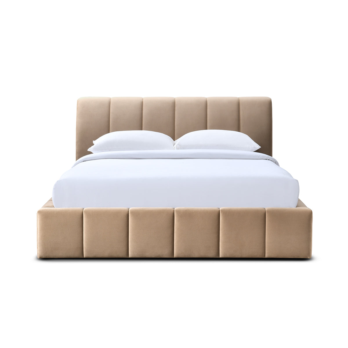Luxury Velvet Queen Size Bed Frame - Sapphire Blue Upholstered Platform Bed with Wooden Slats | Perfect for Master Bedroom, Guest Room & Modern Home Decor