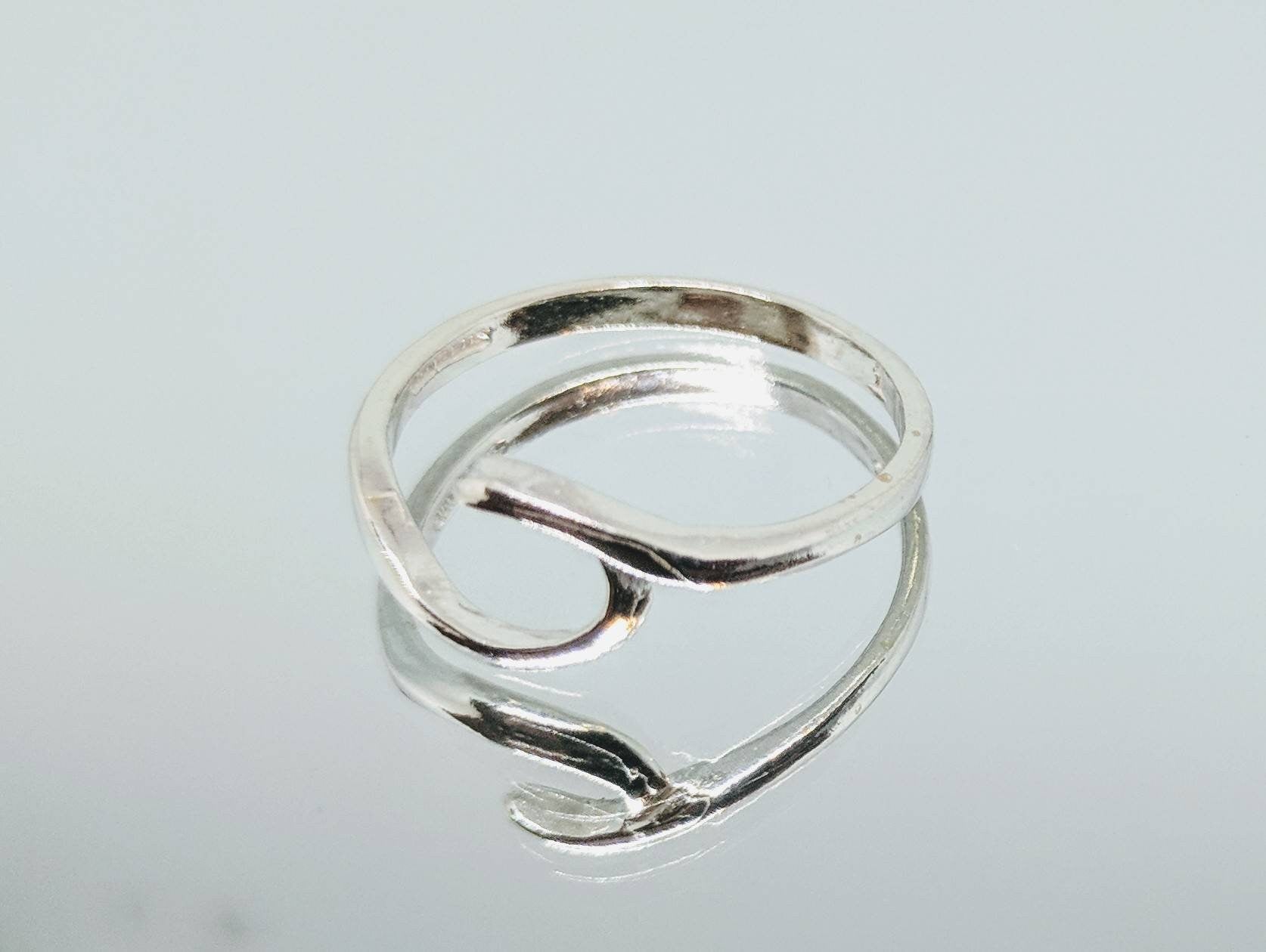 14K Solid Gold or Sterling Silver Freeform Ring Size 7 - DIY Jewelry Making, Fashion Statement Ring for Women - Perfect for Wedding, Engagement, or Everyday Wear