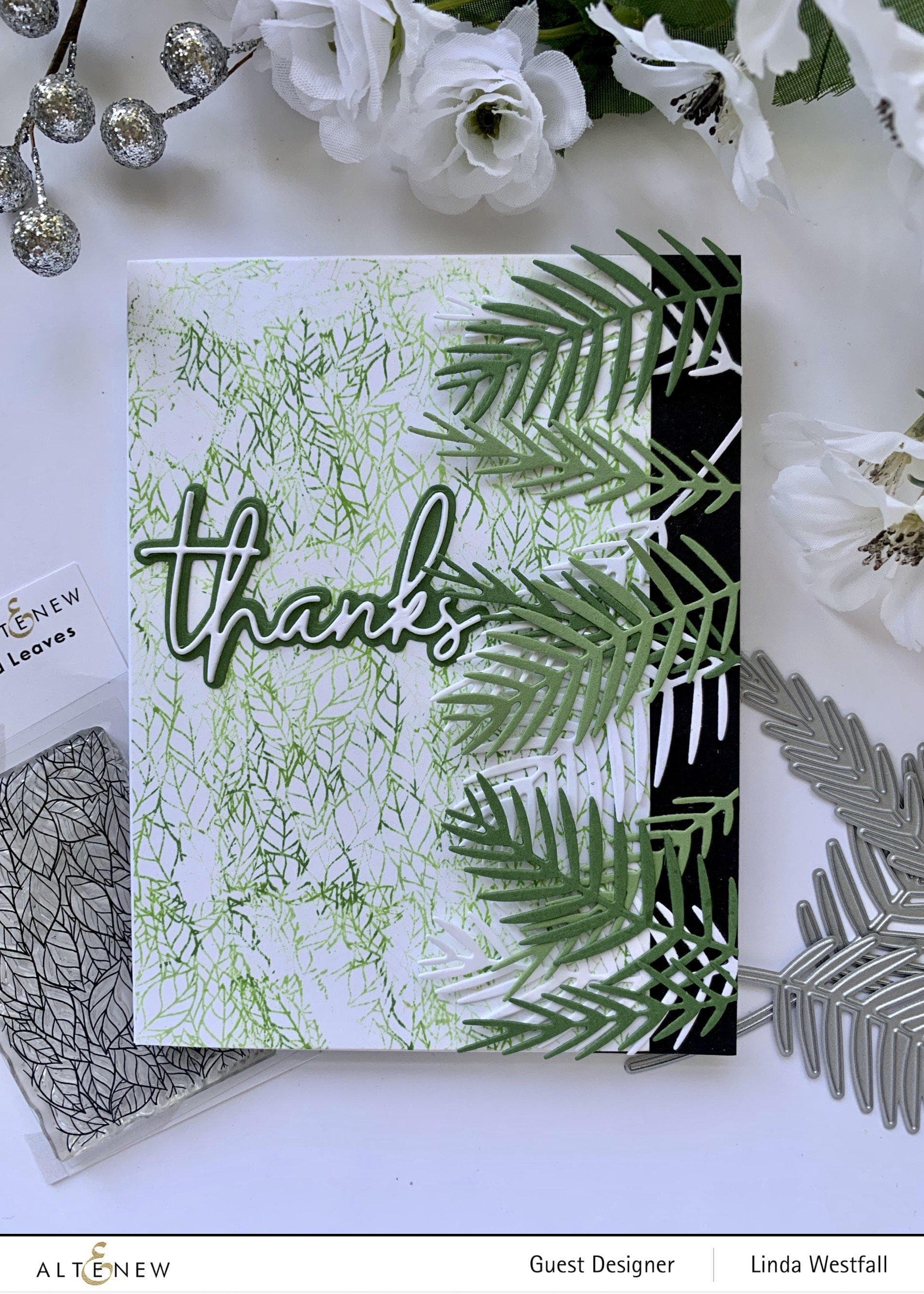 Overlapped Leaves Stamp Set - DIY Scrapbooking, Card Making, and Crafting Supplies for Handmade Greeting Cards and Journals