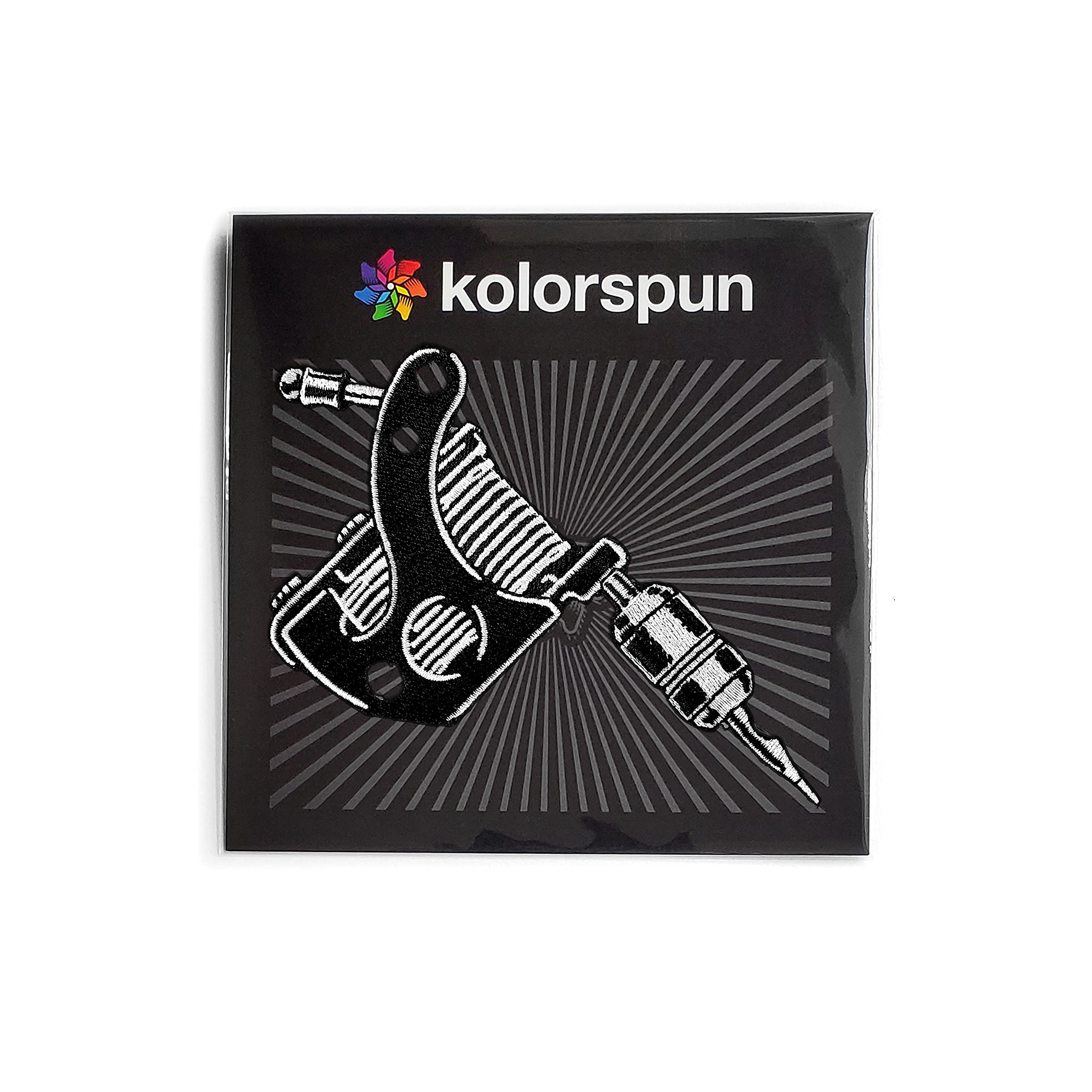 Tattoo Machine Iron On & Sew On Embroidered Patch - DIY Customization for Jackets, Bags, Hats & Denim