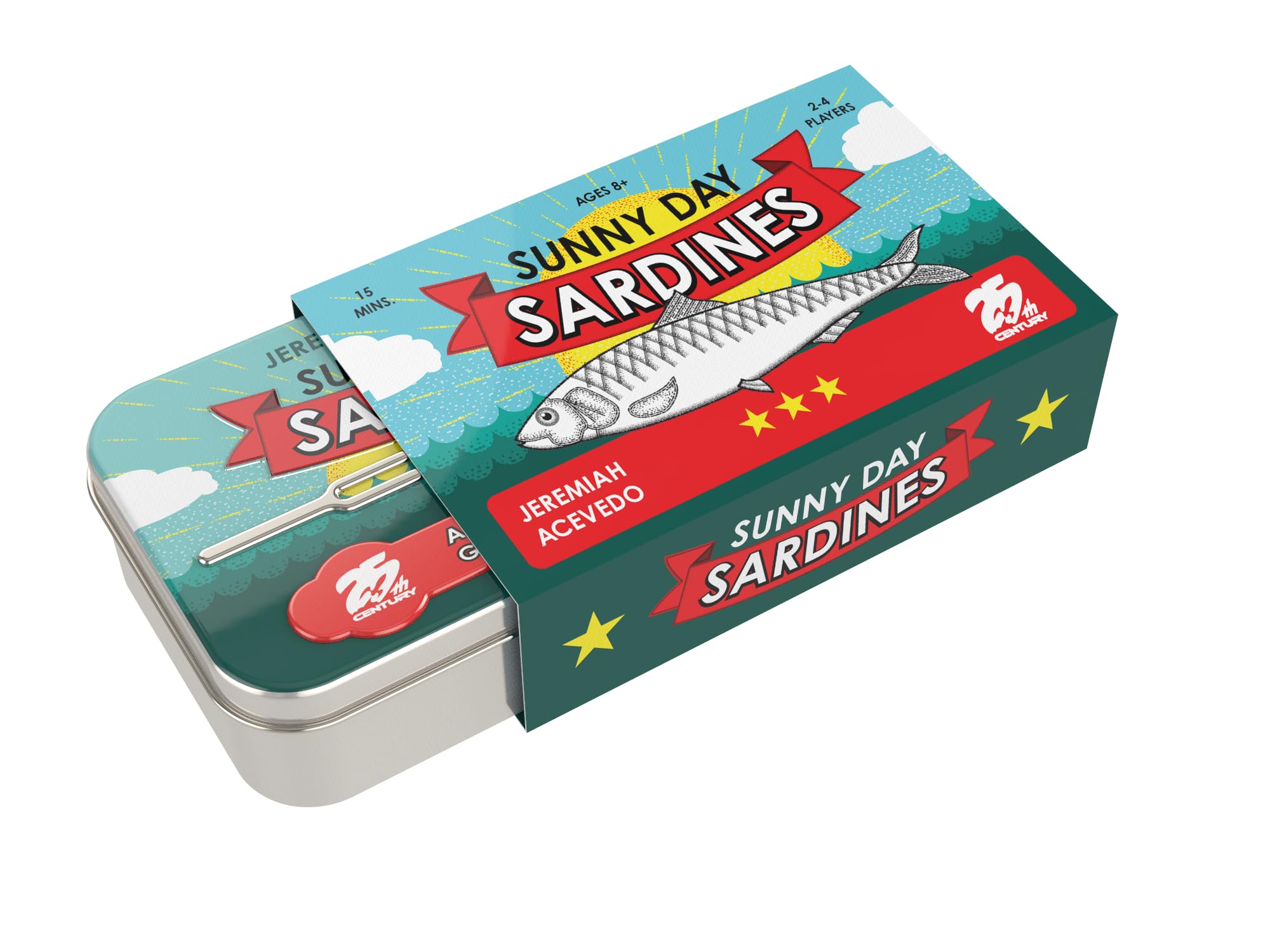 Sunny Day Sardines Card Game - Travel Size for 2-4 Players | Portable Mint Tin | Perfect for Camping & Road Trips