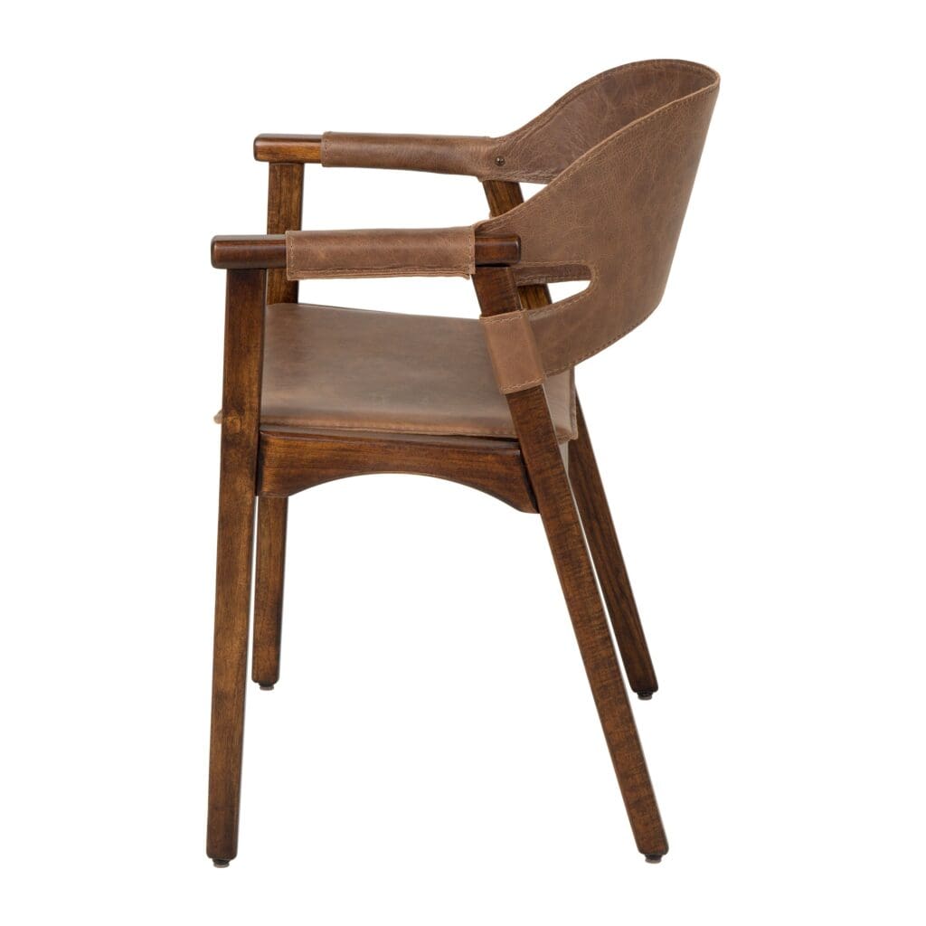 Cyan Design 11813 Boss Chair in Medium Brown Distressed Leather - Stylish Office Chair for Executive Workspaces & Home Offices
