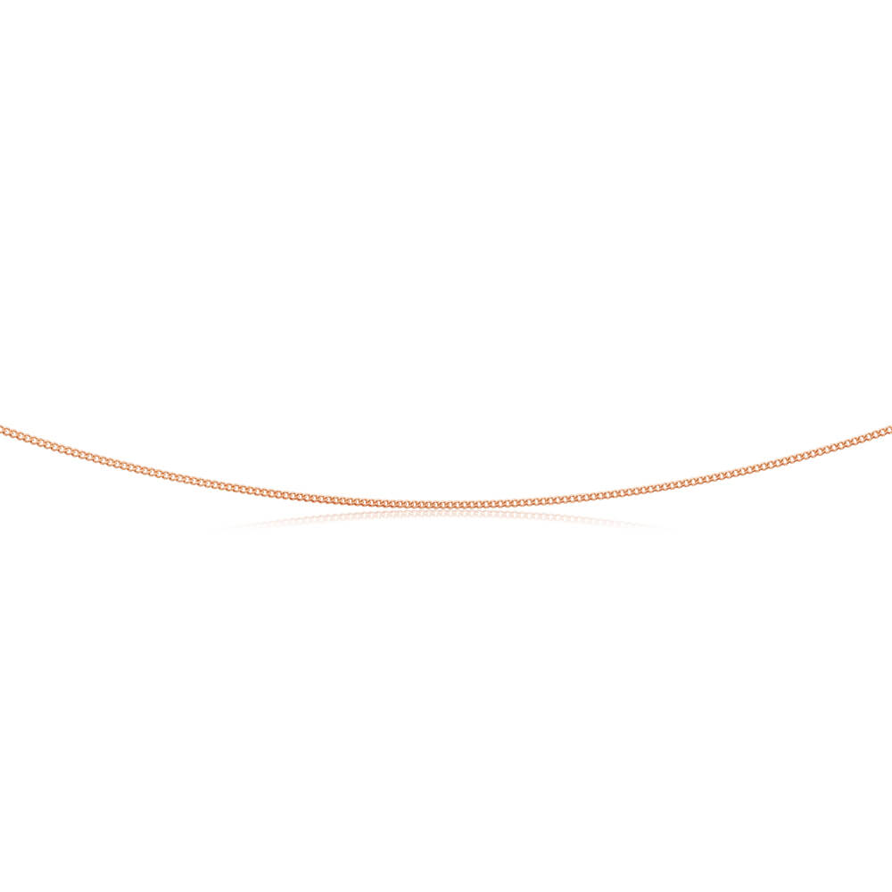 9ct Rose Gold Diamond Cut 45cm 30 Gauge Curb Chain Necklace - Elegant Jewelry for Women, Perfect for Everyday Wear, Special Occasions & Gifts