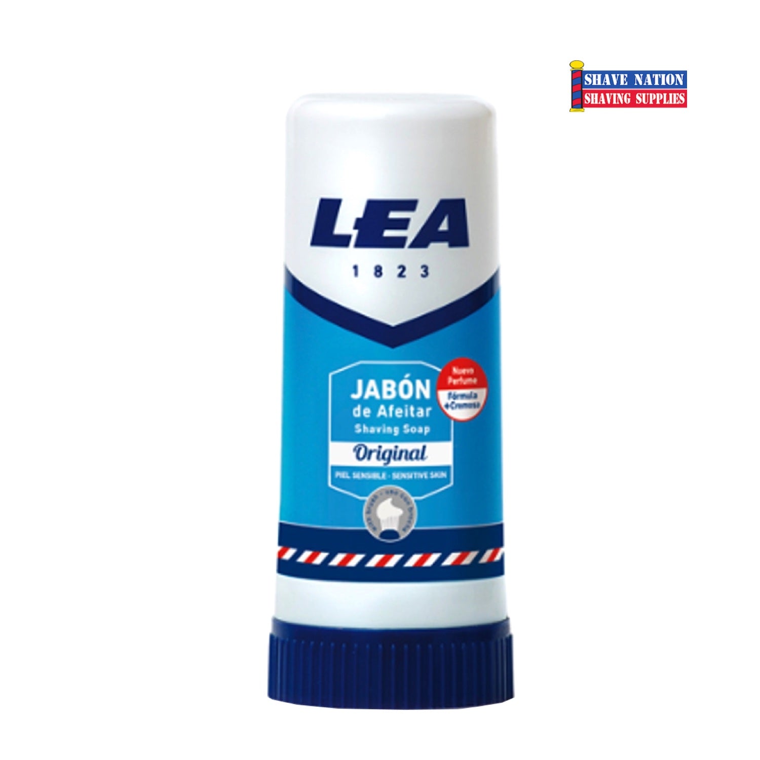 Premium LEA Shaving Soap Stick for Men - Natural Ingredients for Smooth Shaving - Perfect for Travel & Daily Grooming Routine