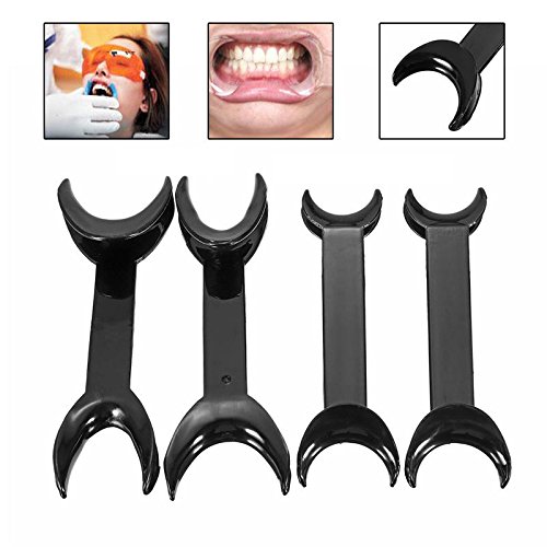8 Pcs T-Shape Black Intraoral Cheek Lip Retractors - Double Head Dental Mouth Opener for Teeth Whitening, Orthodontic & Surgical Procedures - Perfect for Dentists, Hygienists & DIY Teeth Whitening at Home