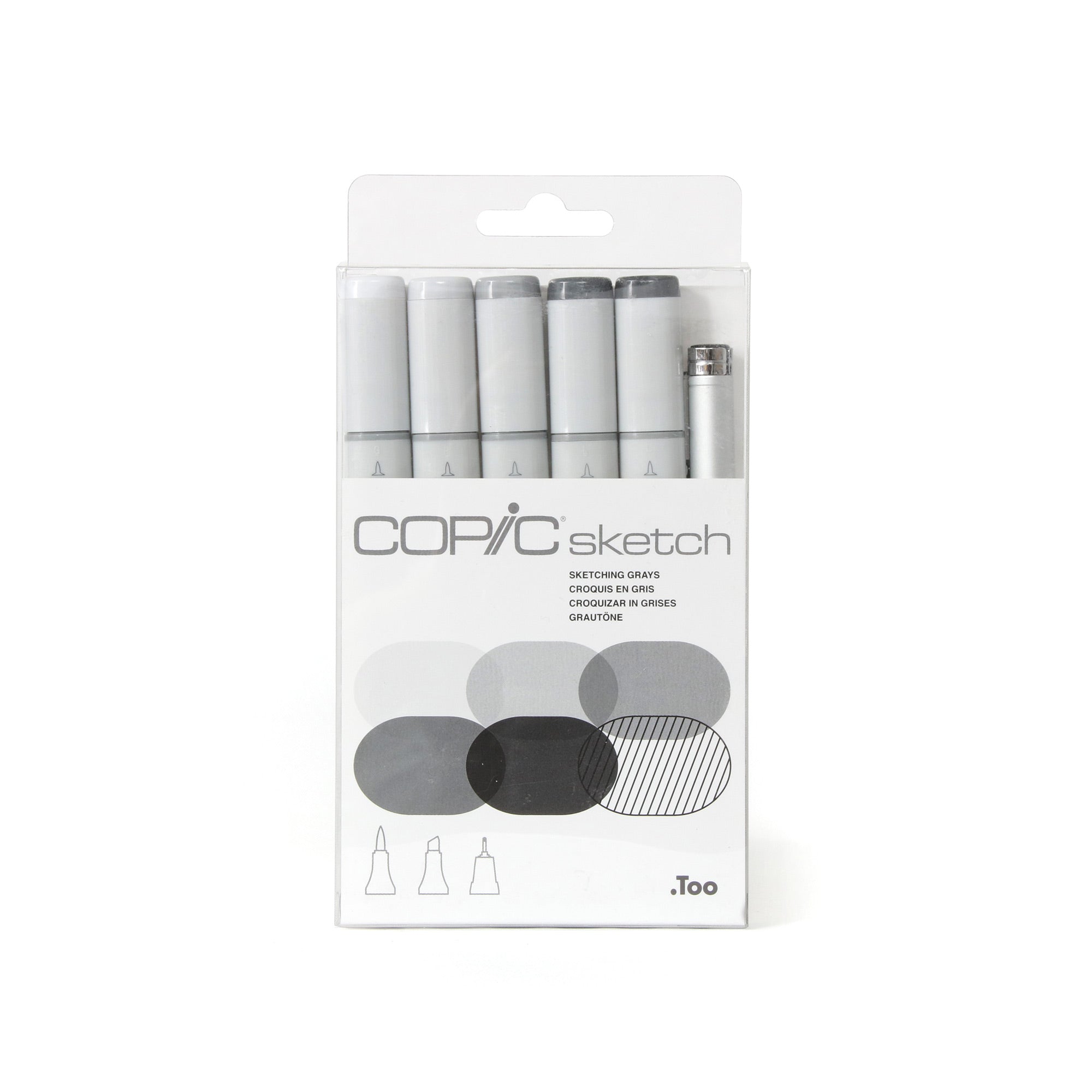 6 Pack Copic Sketch Markers - Professional Alcohol-Based Grey Tones for Artists, Illustrators & Designers | Perfect for Sketching, Manga, Comic Art & Adult Coloring Books