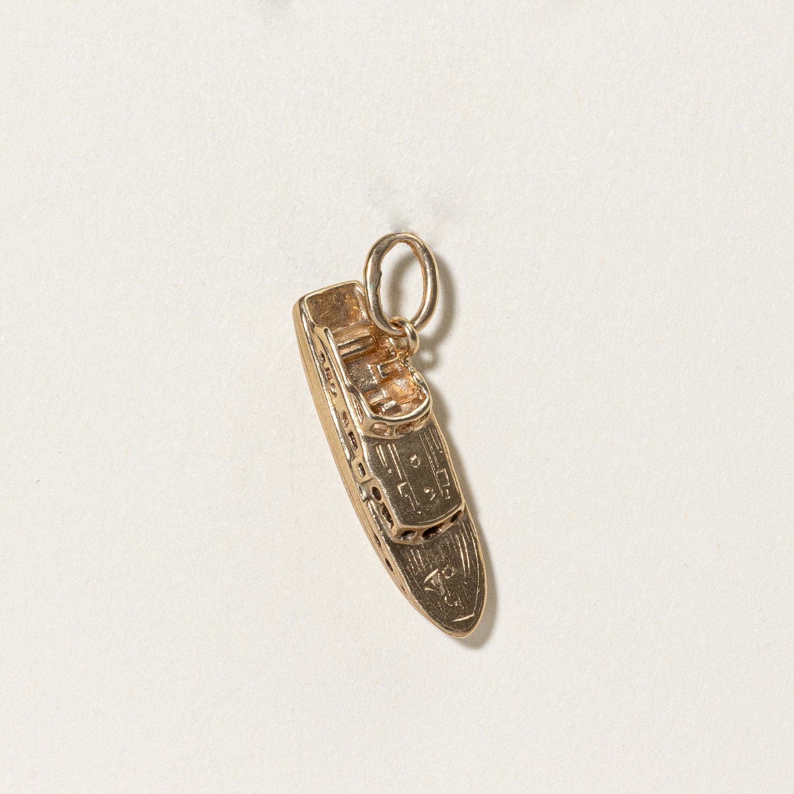 10K Yellow Gold Ship Charm Pendant - Nautical Jewelry for Women & Men - Perfect for Gifts, Travel Lovers & Sailors