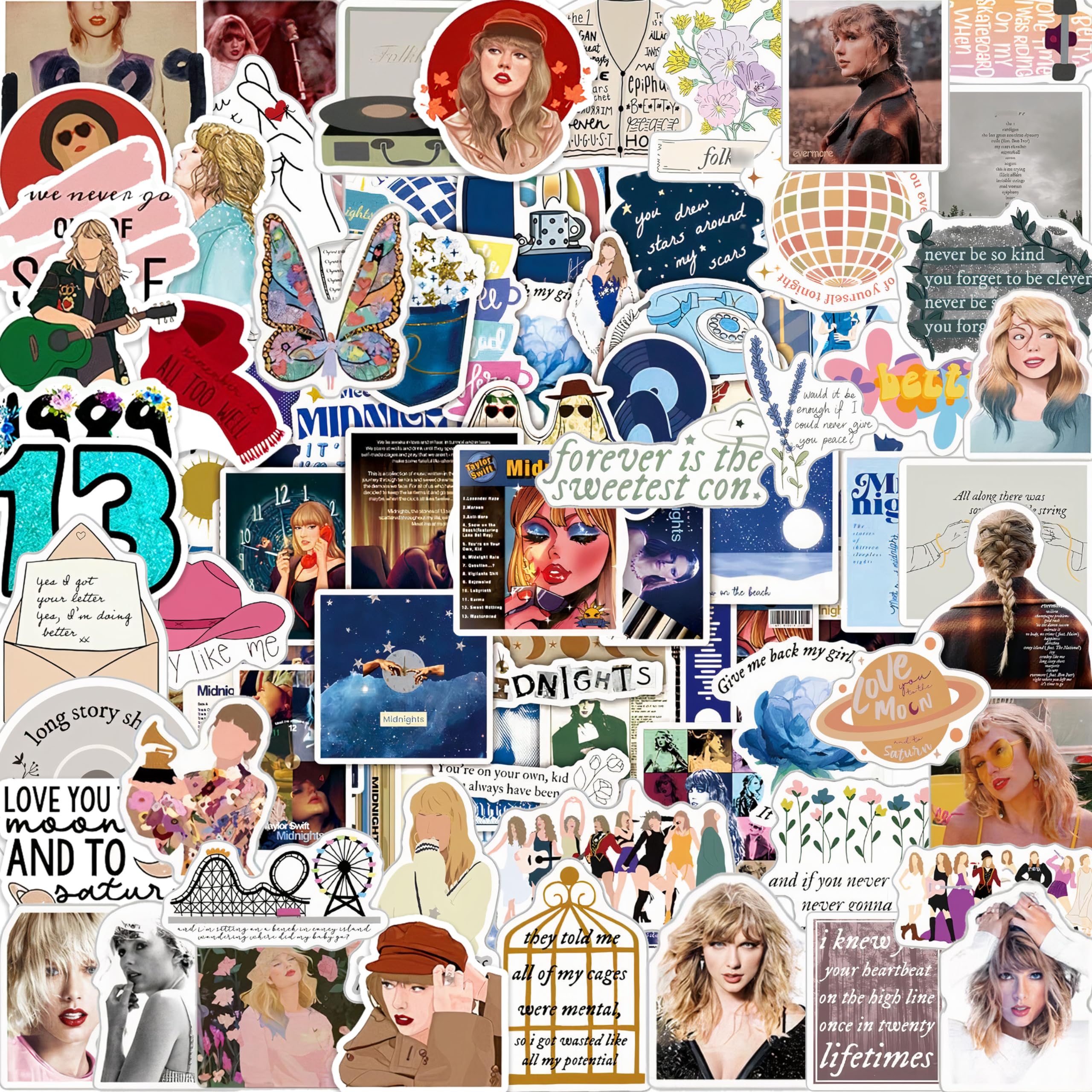 200PCS Cool Stickers for Fans - Cute Stickers for Girls, Women, Teens & Adults - Waterproof Vinyl Decals for Laptops, Water Bottles, Journals & DIY Crafts