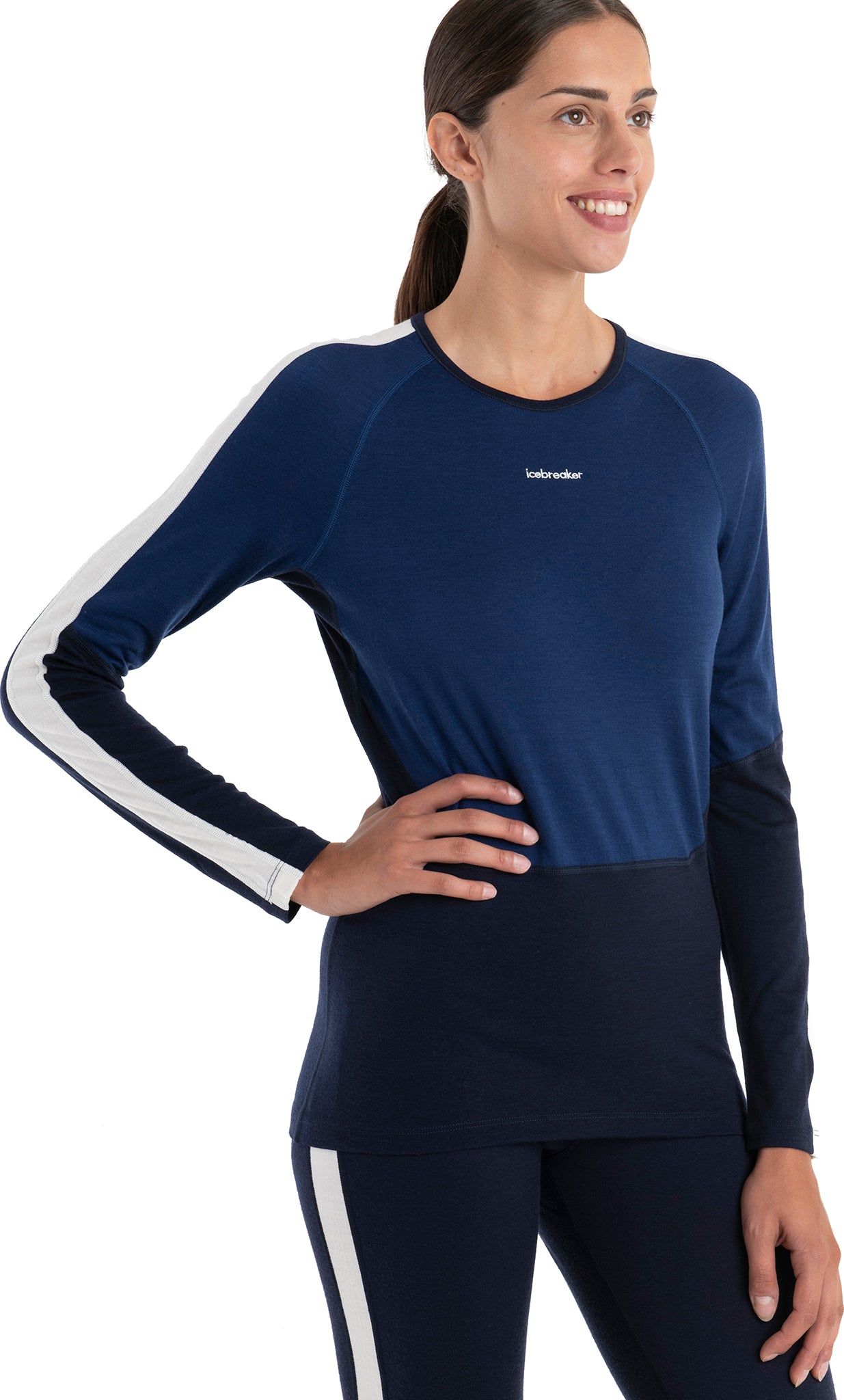 200 Sonebula Merino Wool Long Sleeve Crew Neck Base Layer Top for Women - Warm Thermal Underwear for Hiking, Skiing & Winter Outdoor Activities