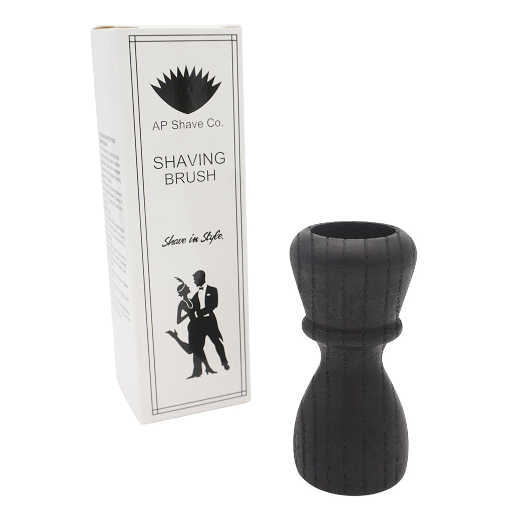 Premium Black Wood Shaving Brush Handle - FSC Certified Wood for 24mm & 26mm Knots - Perfect for Wet Shaving & Beard Grooming