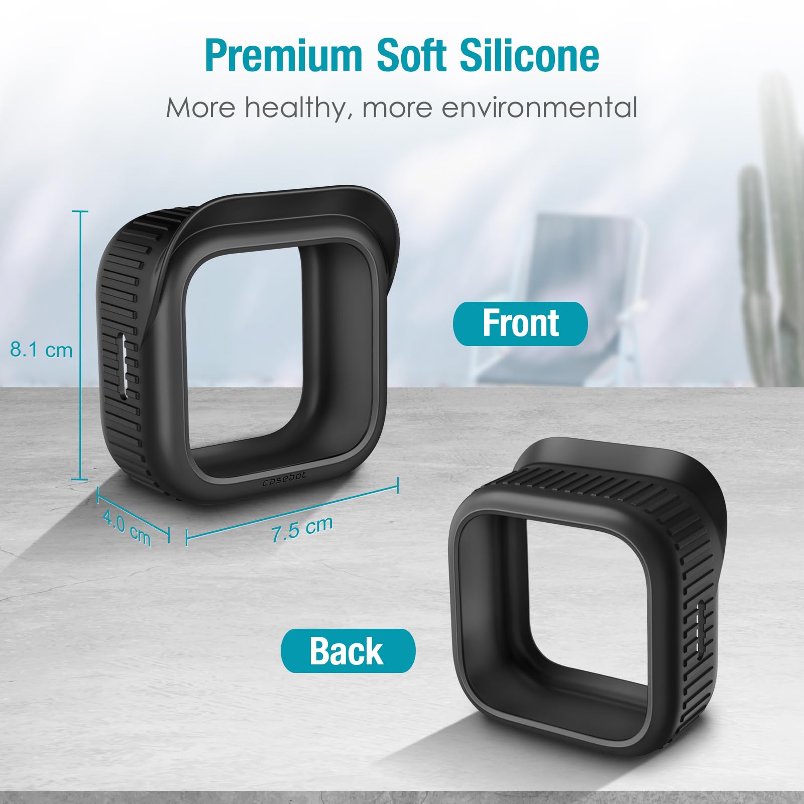 Silicone Protective Cover for Blink Outdoor 4 (4th Gen) Camera - 3 Pack Weatherproof Skin Case with Hat Brim for Blink 4 Smart Security Camera (Black) - Perfect for Outdoor Home Security, Surveillance & Weather Protection