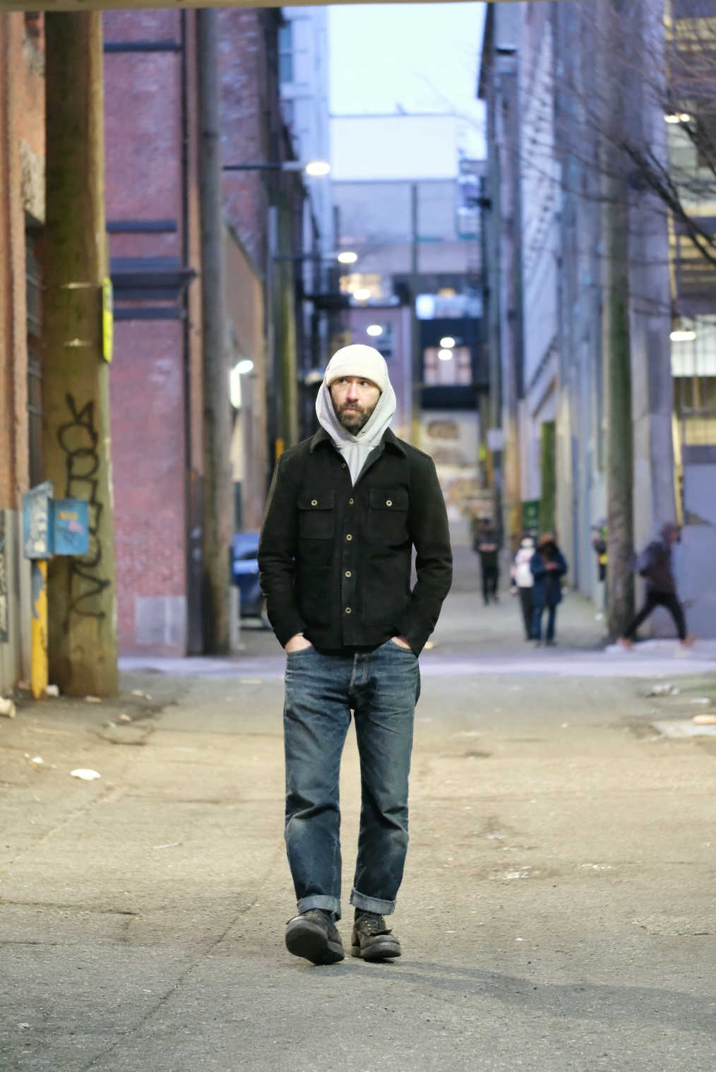 The Shop Vancouver Chore Shirt - Men's Workwear Shirt in Black | Durable Steer Rough Out Fabric for Outdoor Work & Casual Wear