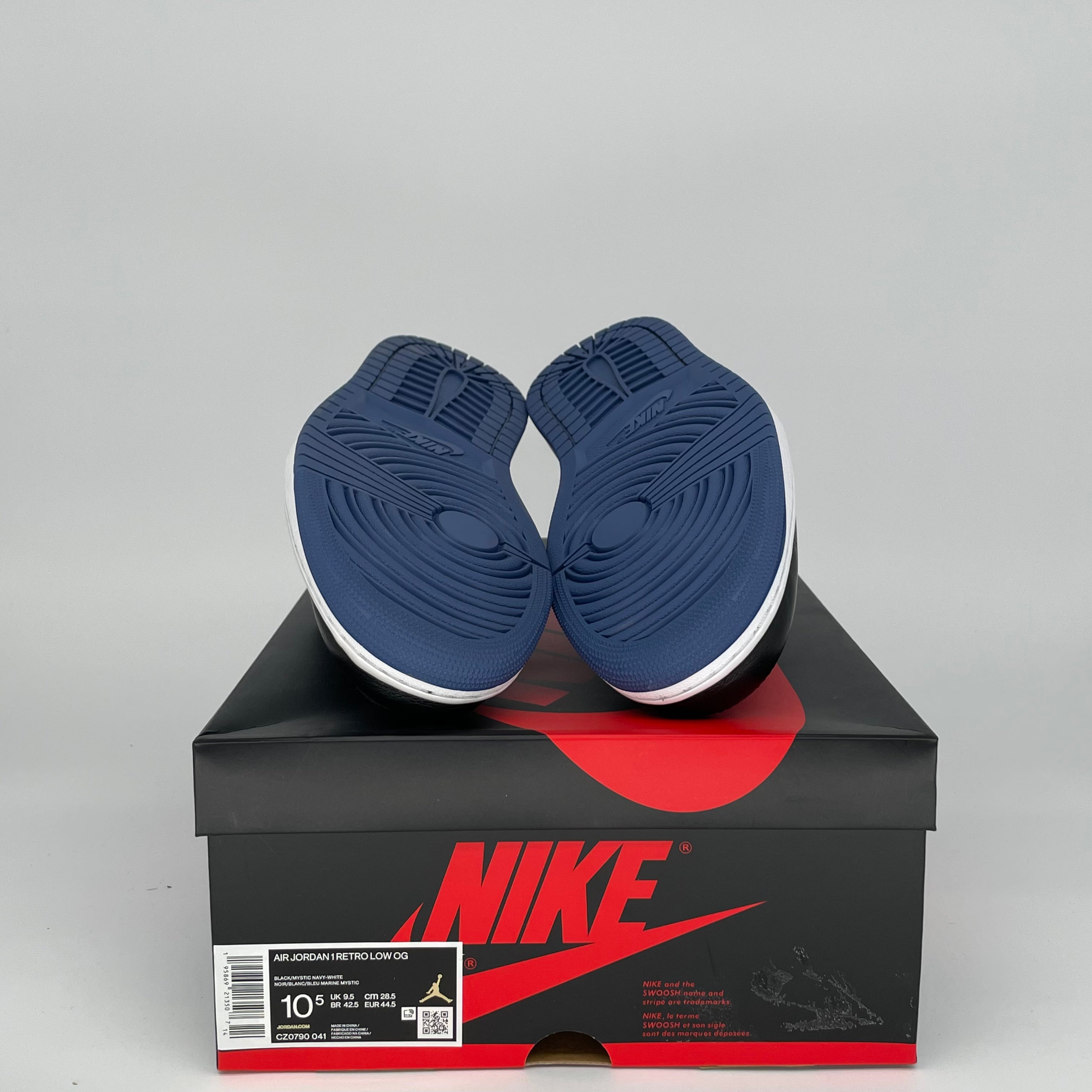 **Air Jordan 1 Low Mystic Navy Men's Sneakers - Size 10.5 (CZ0790-041) | Casual & Streetwear Style for Everyday Wear**