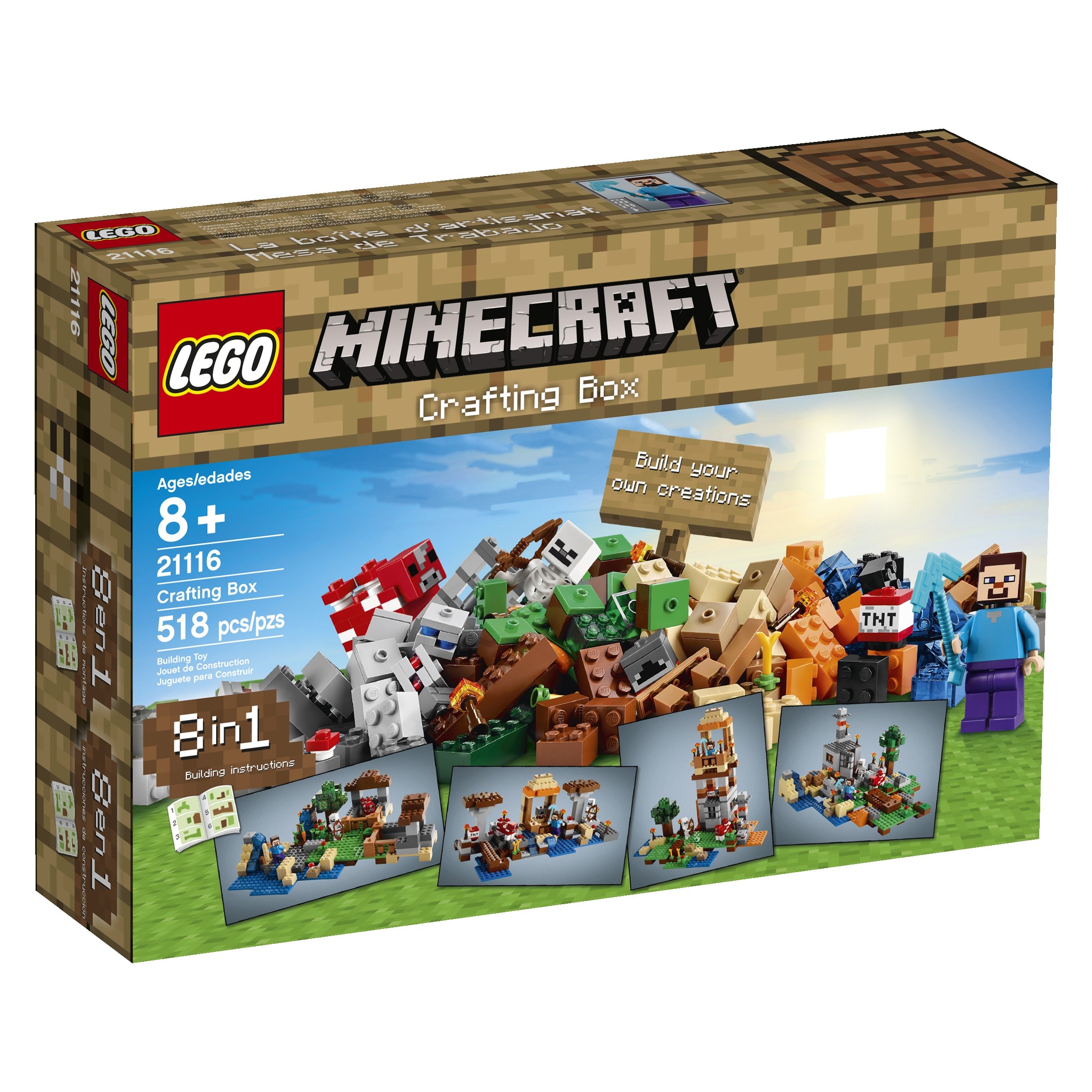 LEGO Minecraft 21116 Crafting Box Building Set - Creative Construction Toy for Kids & Adults - Perfect for Minecraft Fans, STEM Learning & Home Decoration