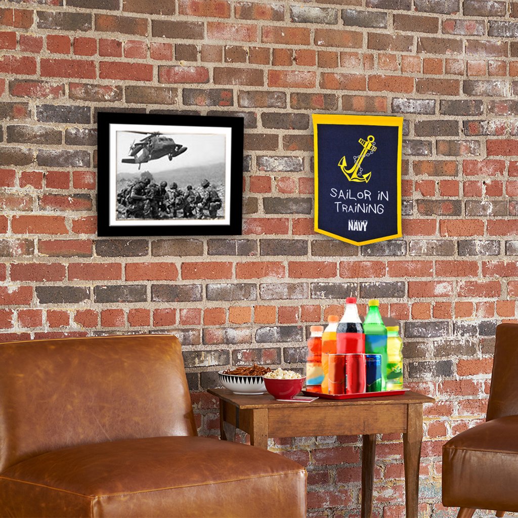 US Navy Lil Fan Banner - Patriotic Navy Fan Flag for Home, Office & Tailgating - Perfect for Military Supporters & Navy Veterans Decor