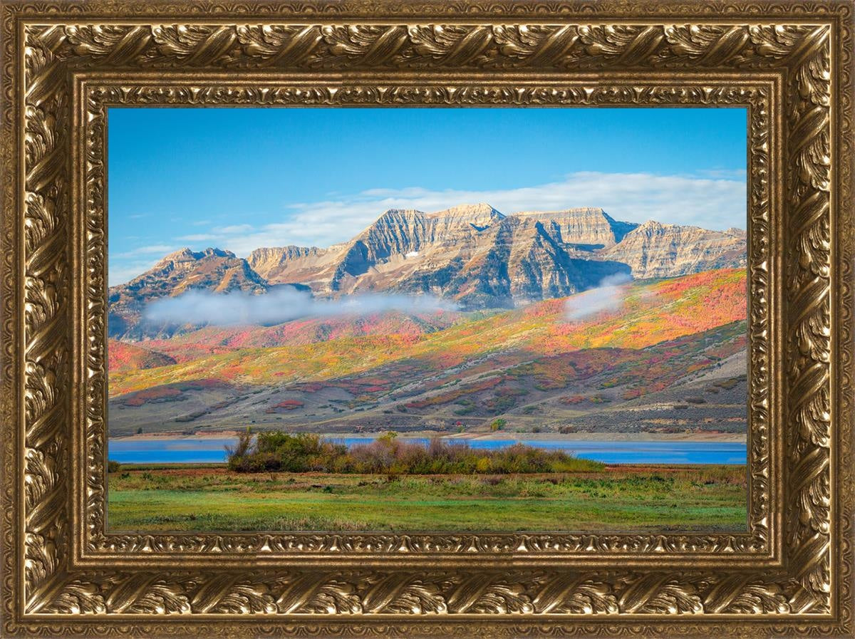 Autumn Splendor Over Timpanogos - Stunning Fall Landscape Photography Print for Home & Office Wall Decor | Perfect for Living Rooms, Bedrooms & Gifts