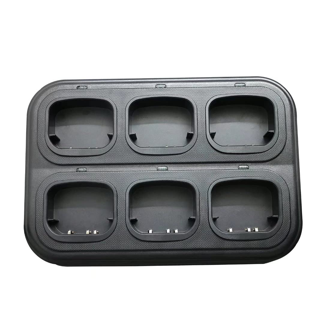 6-Port Rapid Charging Station for Walkie Talkies - SAMCOM Multi-Unit Gang Charger with Removable AC Adapter | Compatible with FPCN30A & Batteries (1 Pack) | Ideal for Security Teams, Event Staff & Outdoor Adventures