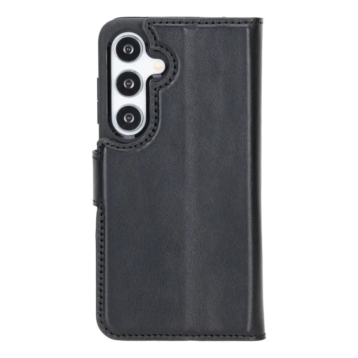 Premium Black Magnetic Leather Wallet Case for Samsung Galaxy S25 - Slim Protective Cover with Card Slots & Strong Magnet for Secure Hold | Perfect for Everyday Use, Travel & Business Meetings