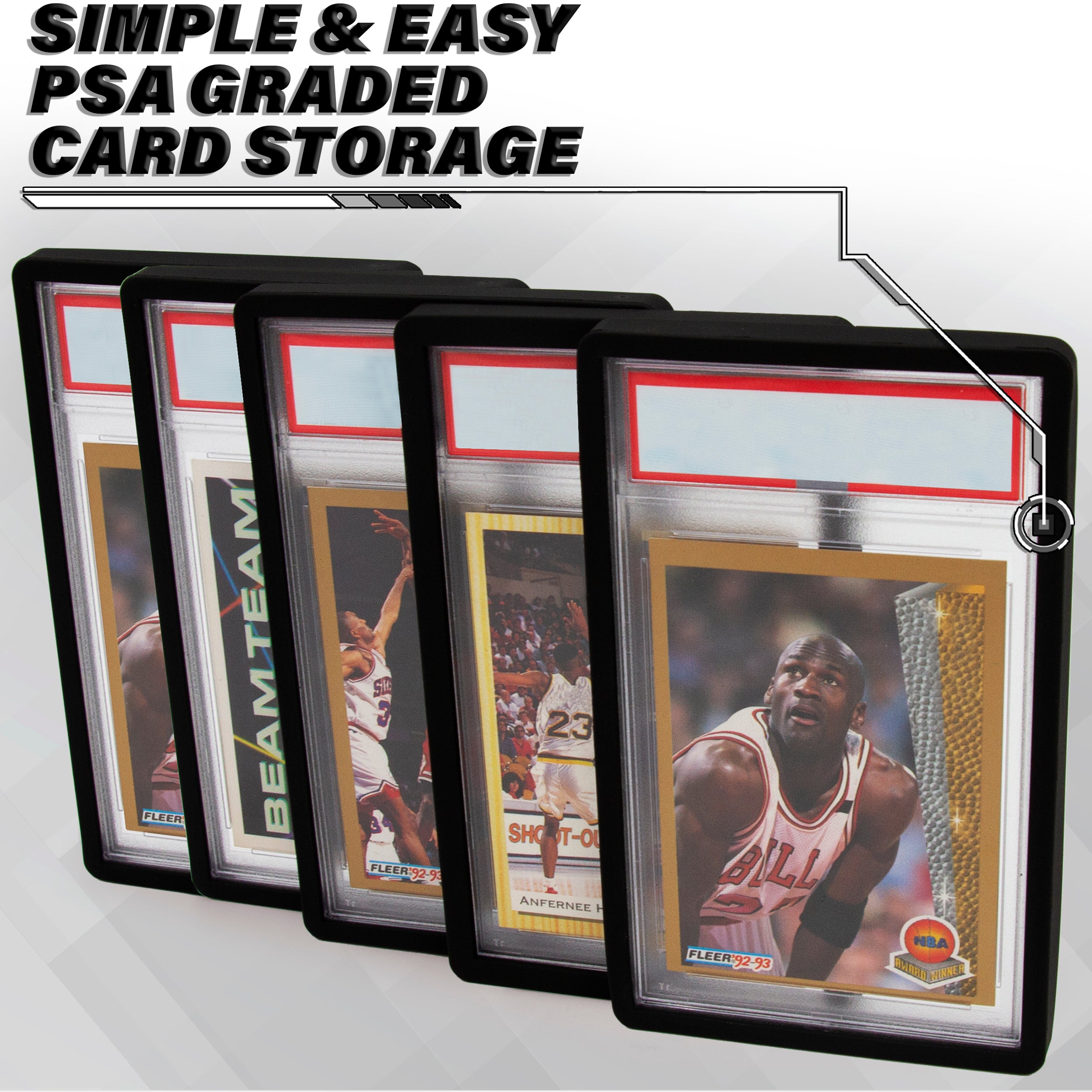 CASEMATIX 20 Pack Graded Card Bumper Guards for PSA Slab Case - 20 TPU Card Protectors for Sports Cards & Trading Cards - Perfect for Collectors, Display & Storage Protection