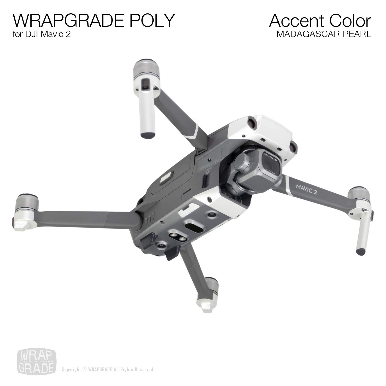 DJI Mavic 2 Poly Skin Wrap - Madagascar Pearl Accent Color | Protective Vinyl Cover for Drone Body | Perfect for Aerial Photography & Outdoor Adventures