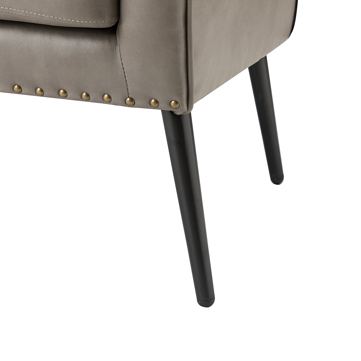 Stylish Shepherd Wingback Vegan Leather Armchair - Modern PU Leather Accent Chair for Living Room, Bedroom & Office - Comfortable Mid-Century Design with Optional Types