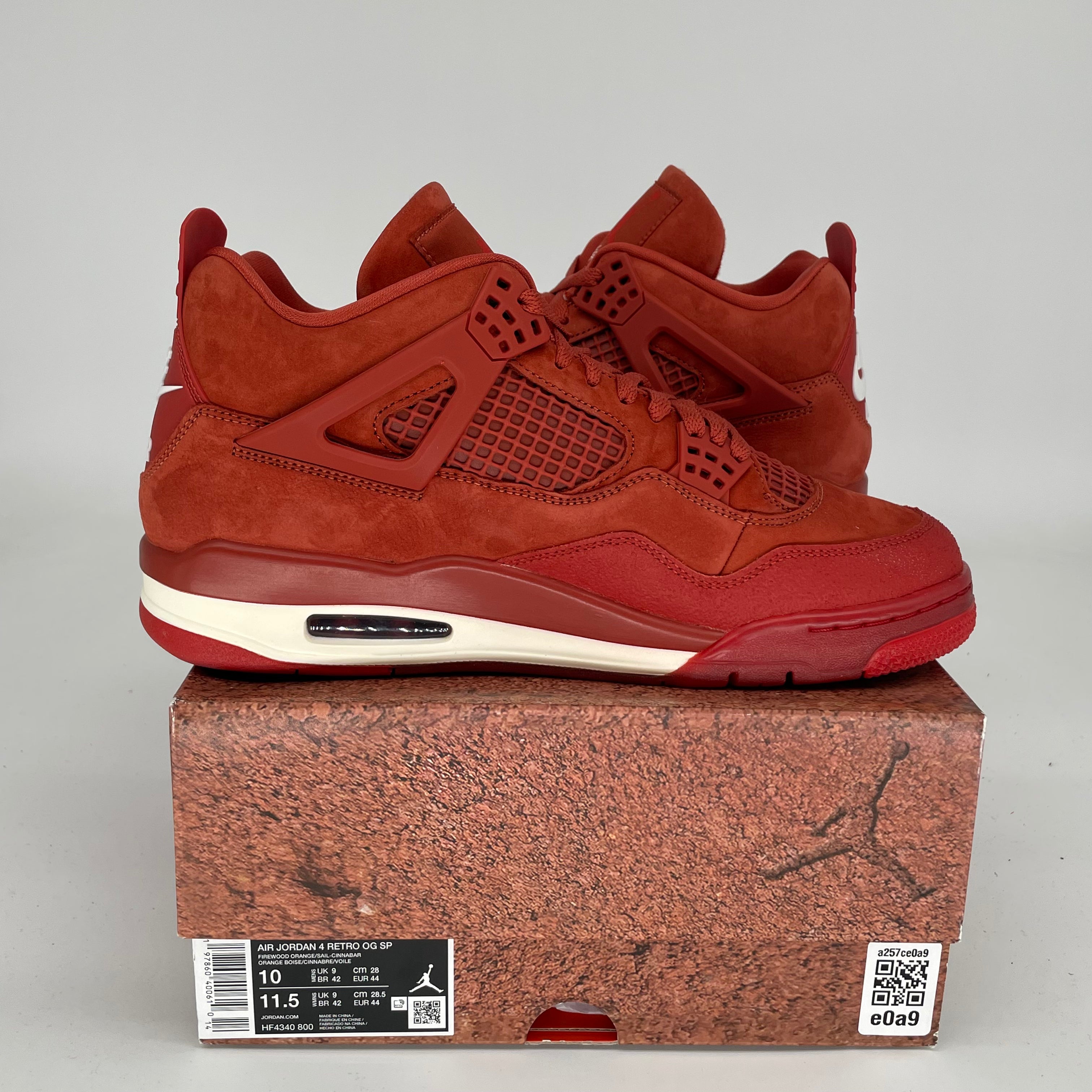 AIR JORDAN 4 Nigel Sylvester Brick by Brick Men's Basketball Shoes Size 10 - HF4340-800 Retro Sneakers for Streetwear & Casual Outfits