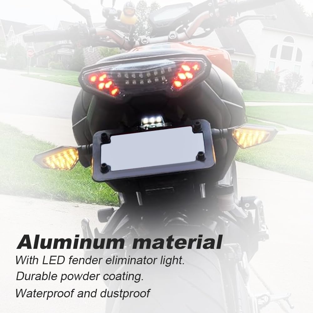 Xitomer Fender Eliminator Kit for Yamaha FZ-09/MT-09 (2014-2016) - Tail Tidy License Plate Holder with LED Light | Motorcycle Customization & Street Legal Upgrade