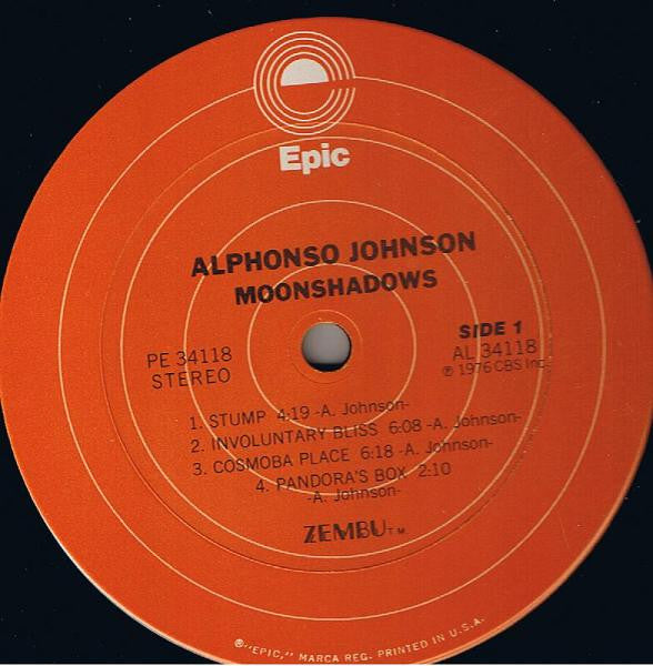 Alphonso Johnson Moonshadows Vinyl LP Album (VG Condition) – Jazz Fusion Classic for Collectors & Audiophiles