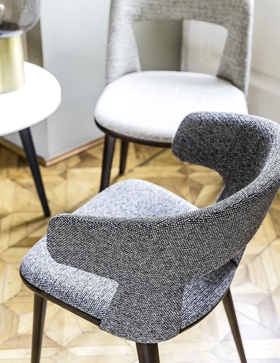Bross Path Dining Chair - Modern Wooden Dining Room Chairs with Upholstered Seat - Perfect for Kitchen, Dining Room, and Breakfast Nook