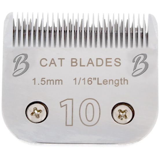 10 Cat Detachable Clipper Blades 1.5mm Cut Length - Japanese Carbon Steel Professional Pet Grooming Supplies | Compatible with A5 Series Clippers for Cats | Perfect for Home Grooming & Professional Pet Salons