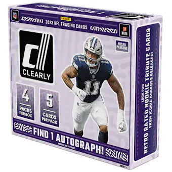 2023 Panini Donruss Clearly NFL Football Trading Cards Hobby Box - Collectible Sports Cards for NFL Fans & Card Collectors (Perfect for Trading, Investing & Display)