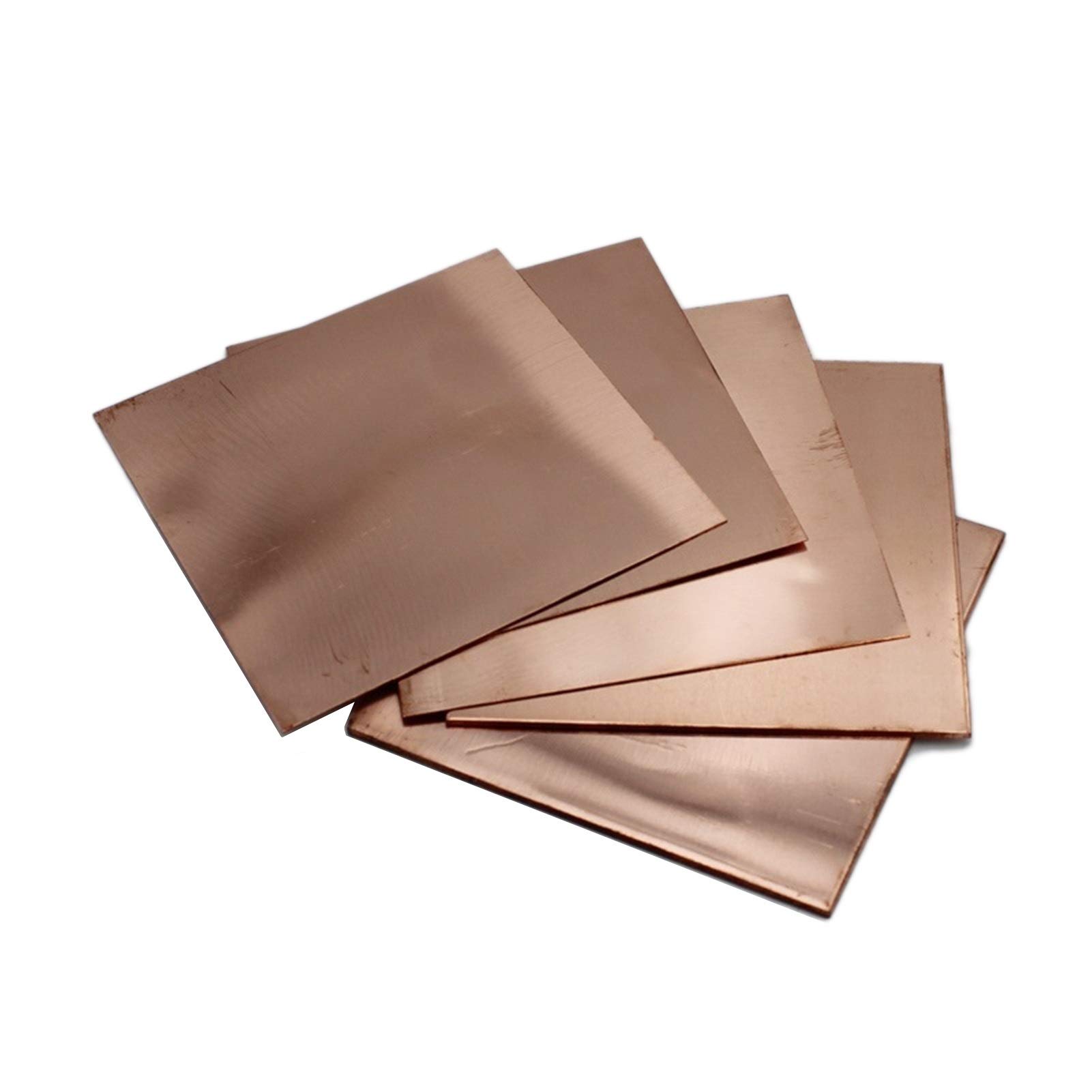SKYLL 14pcs 99.9% Pure Copper Sheet Metal, 0.5mm Thick Purple Copper Aluminum Sheet with Heat Sink Joint for Welding and Brazing - Perfect for DIY Crafts, Jewelry Making, and Electrical Projects