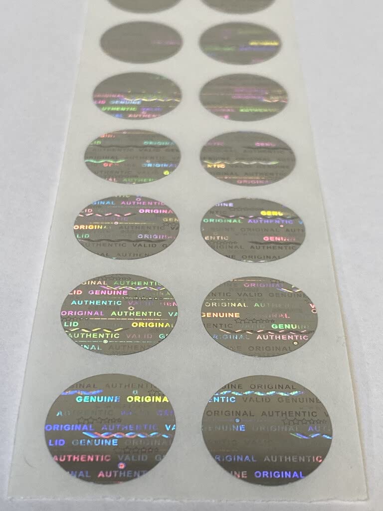 5000 Round 0.65 Inch Tamper Evident Security Void Hologram Labels - Self-Adhesive Stickers & Seals for Product Packaging, Shipping Boxes, and Document Security