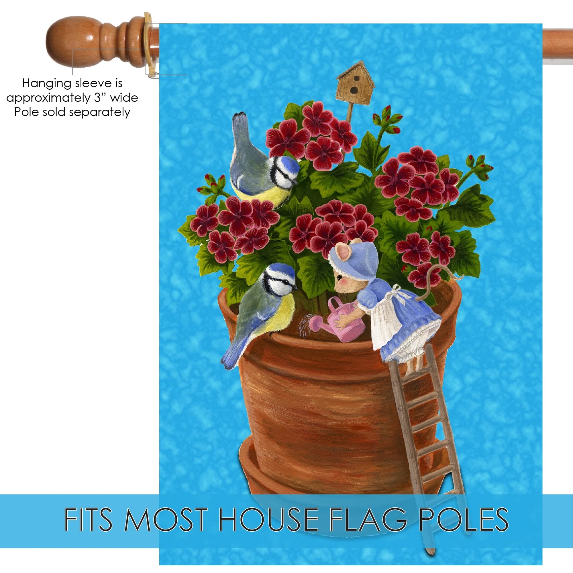 Toland Home Garden 109560 Decorative Mouse Garden House Flag 28