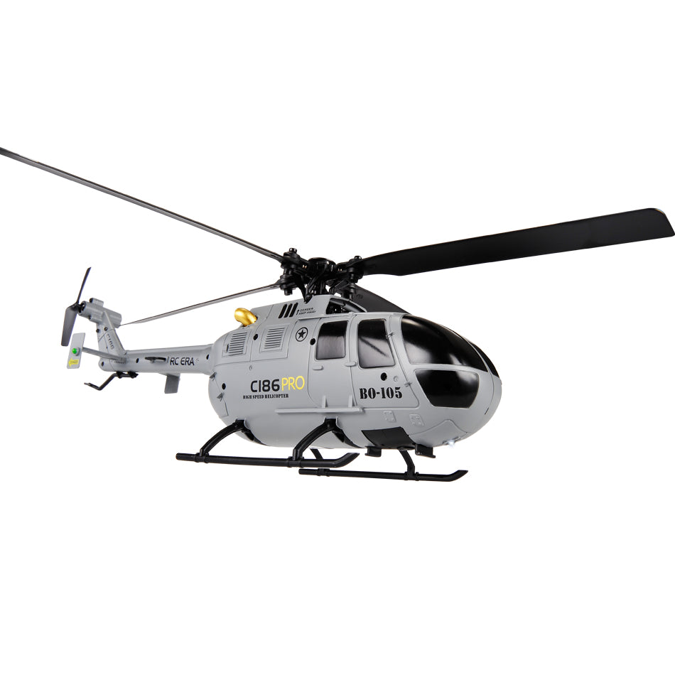 RC ERA C186 Pro BO105 Gyro Stabilized RTF Helicopter - Ready to Fly Remote Control Helicopter for Adults & Kids - Indoor & Outdoor RC Toy for Beginners and Hobbyists