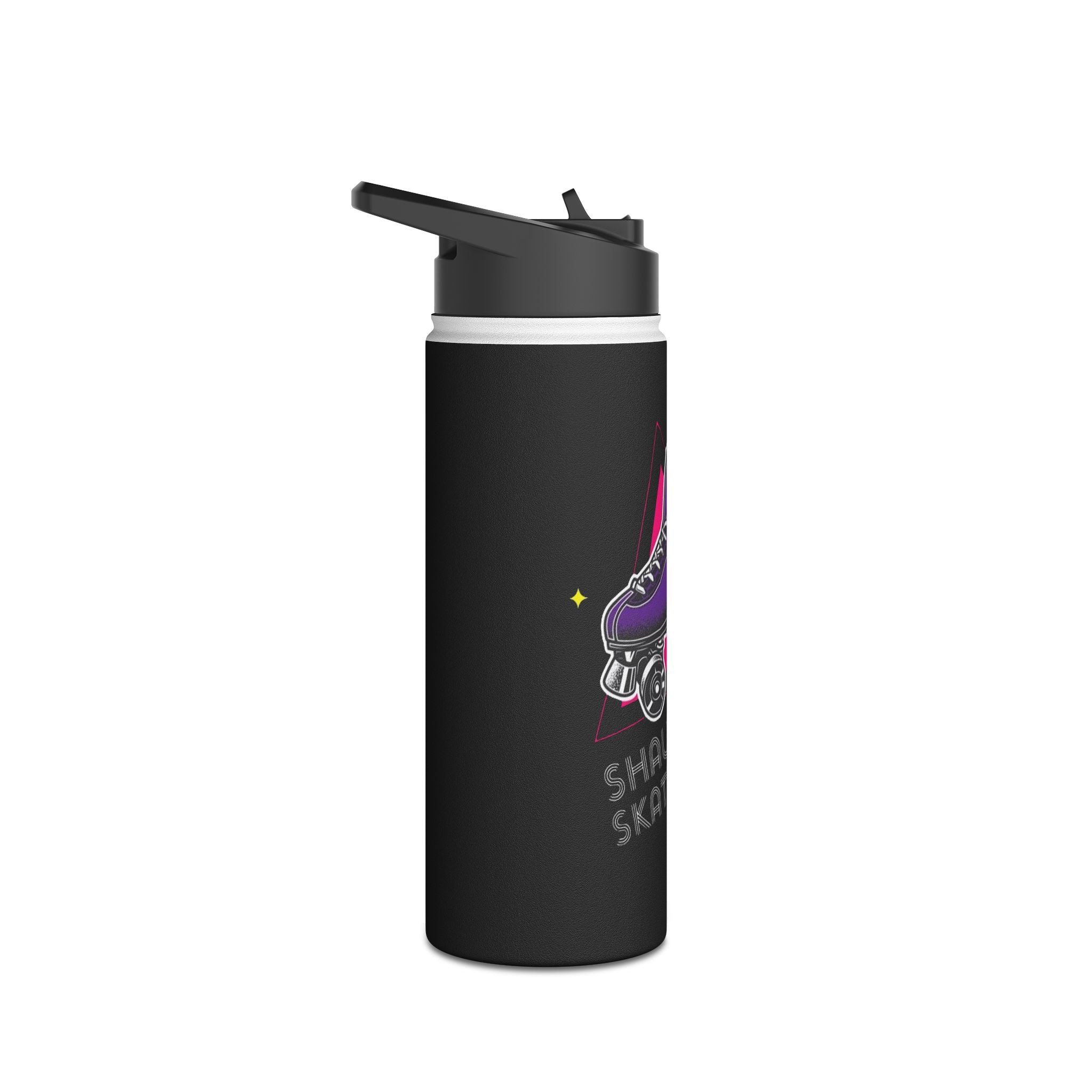 Shauwney's Skate Palace Stainless Steel Water Bottle - 18oz Insulated Leakproof Thermos for Skateboarding, Hiking & Outdoor Activities | BPA-Free Double Wall Vacuum Flask for Hot & Cold Drinks