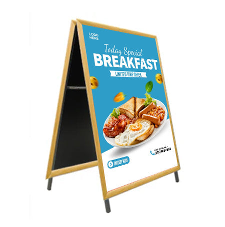 36x72 A-Frame Wooden Snap Sign Holder with 1 1/4