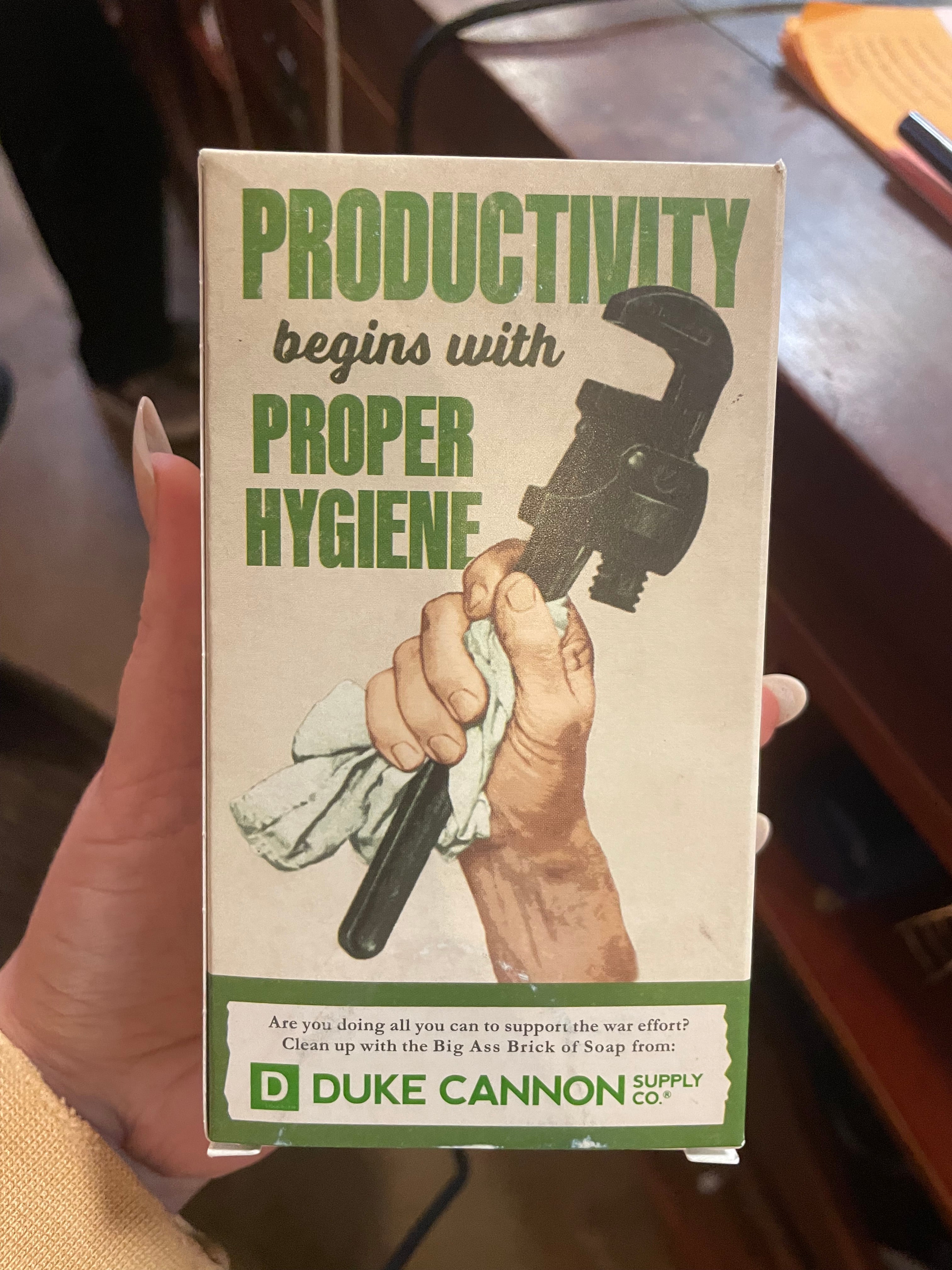 Duke Cannon Productivity Soap for Men - Long Lasting Bar Soap with Gritty Exfoliation - Perfect for Shower, Gym & Travel
