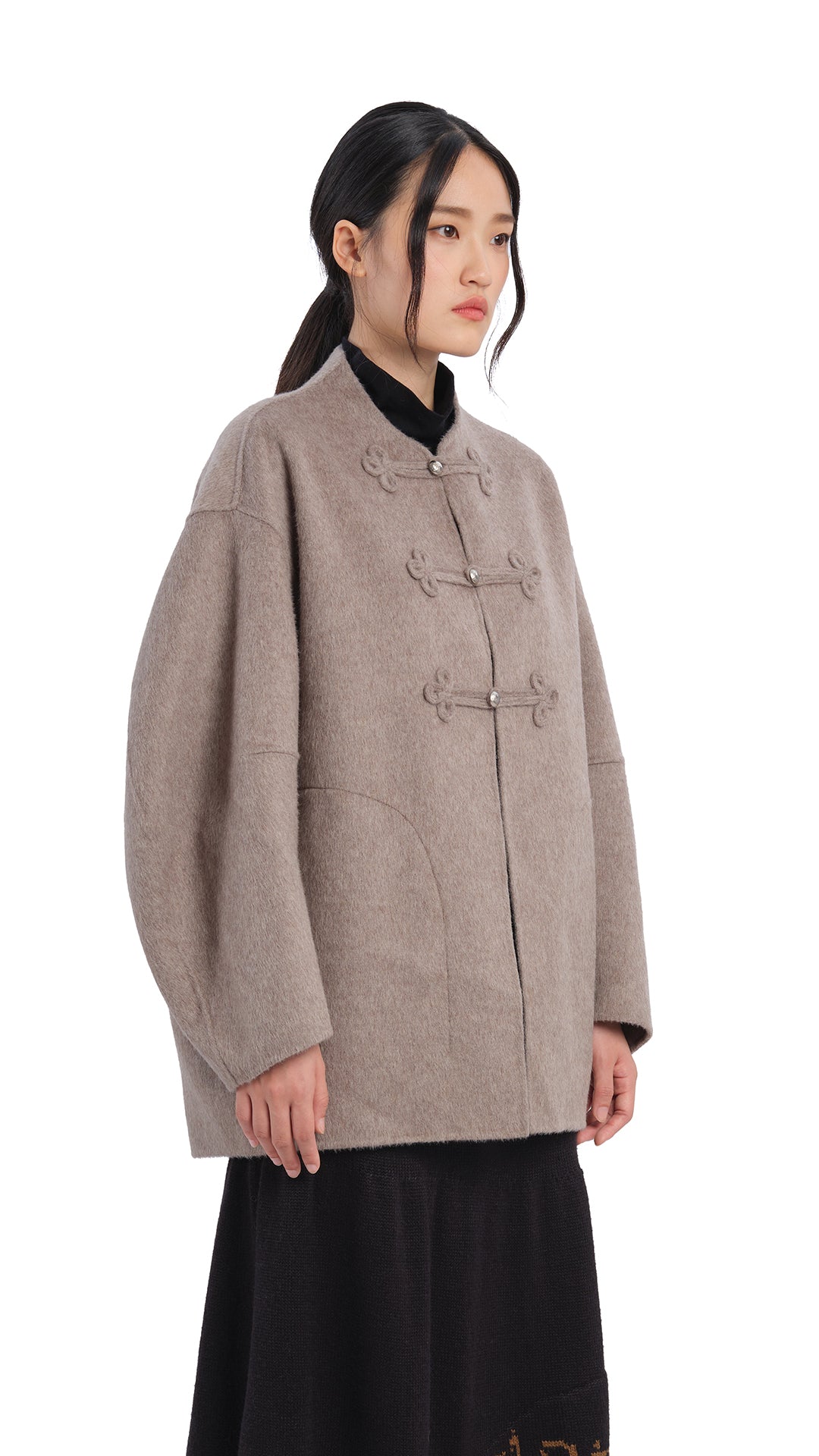 Melange Double Face Jacket for Women - Warm Reversible Winter Coat with Pockets | Perfect for Outdoor Activities, Travel & Casual Wear