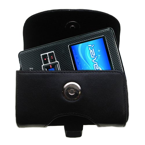 iRiver H340 Horizontal Black Leather Carrying Case with Belt Loop & Clip - Durable Protective Cover for MP3 Player - Perfect for Travel, Work & Outdoor Activities