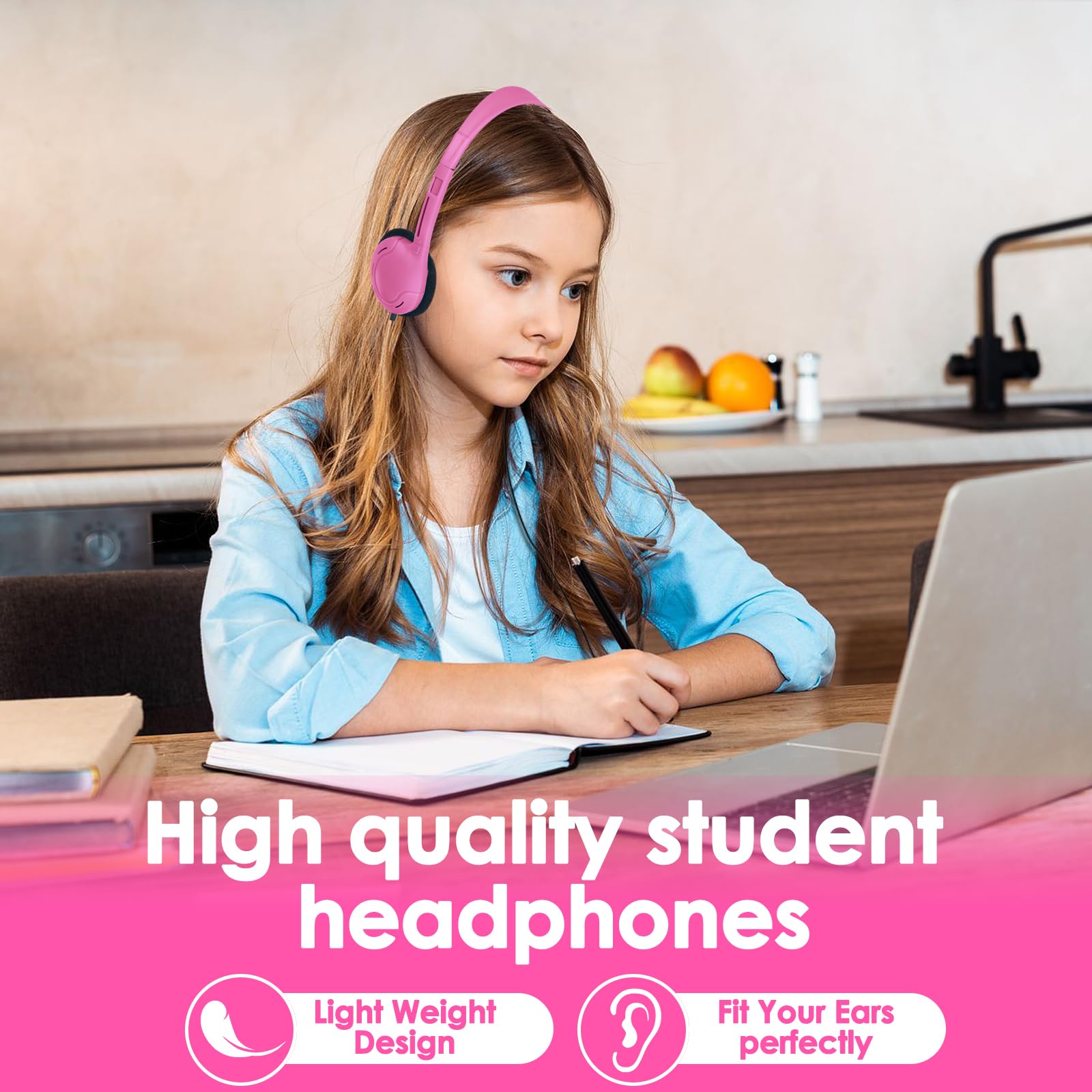 20 Pack Bulk Classroom Headphones for Kids - Adjustable On-Ear Headphones with 3.5mm Jack for School, Library, Online Learning & Home Study (Multi Color) - Perfect for Students, Teachers & Remote Education