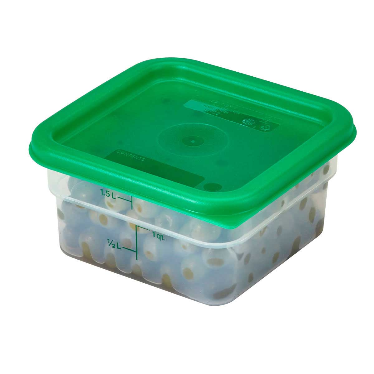 Cambro SFC2452 CamSquare 2 & 4 qt Food Storage Container Lid - Kelly Green | BPA-Free, Stackable for Restaurant, Kitchen & Meal Prep Organization