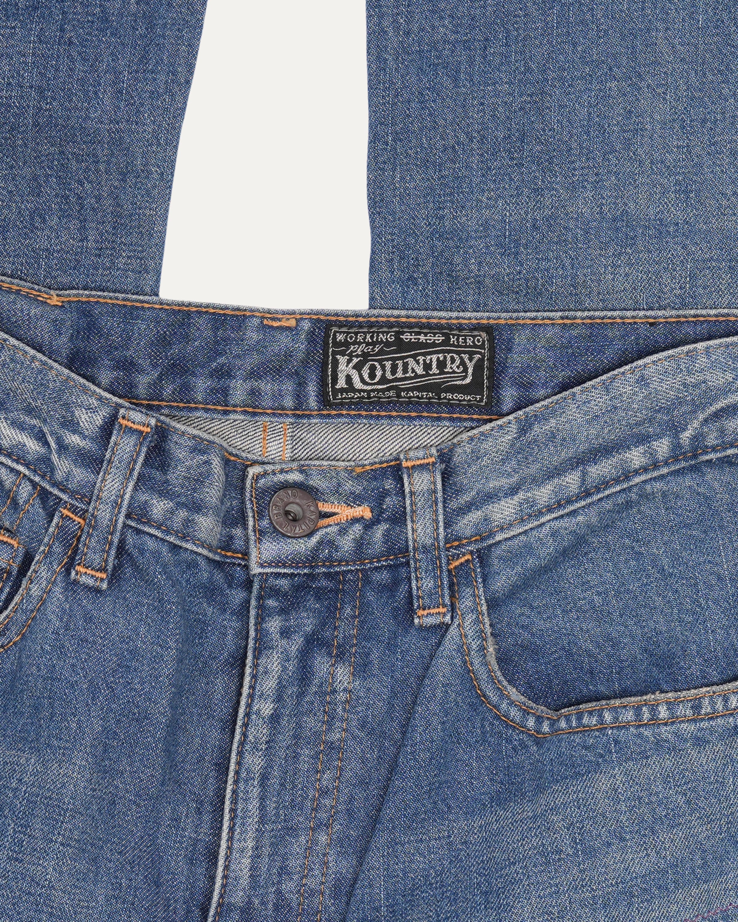 14oz Denim 5-Pocket Crazy Dixie Retro Flare Jeans for Women - Vintage 70s Style High Waisted Bell Bottom Pants for Casual Wear, Music Festivals and Boho Fashion