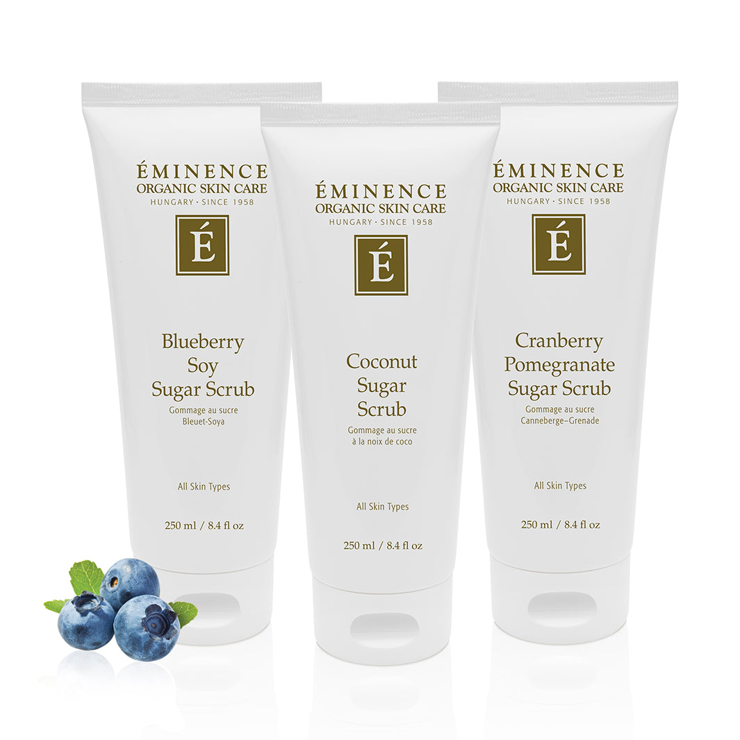 Eminence Organics Cranberry Pomegranate Sugar Scrub - Exfoliating Face & Body Scrub for Glowing Skin - Perfect for Spa Day & At-Home Skincare Routine
