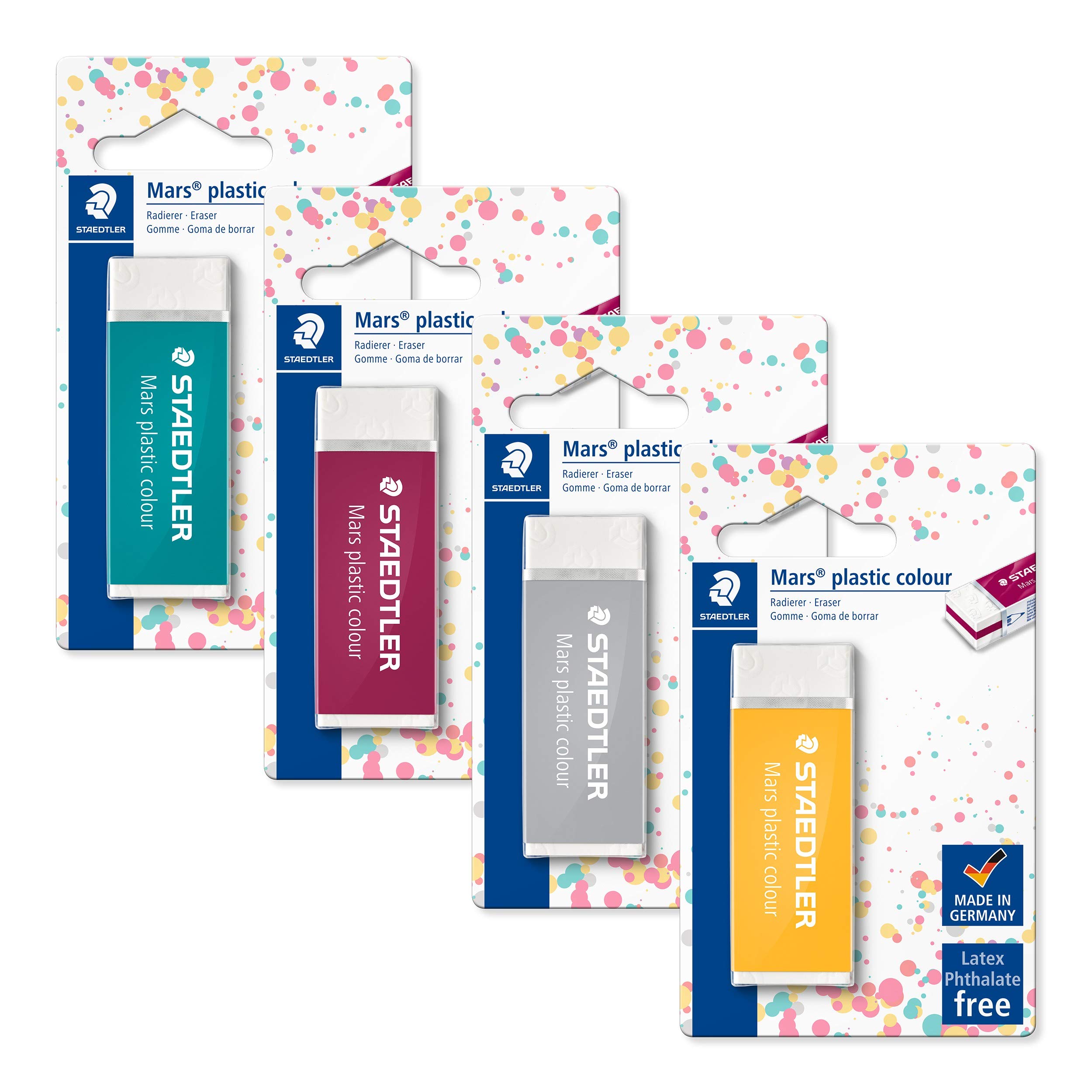 STAEDTLER Mars Plastic Eraser - 2-Pack Premium Quality Color Sandwich Design for Artists & Students | Perfect for Sketching, Drawing & School Projects