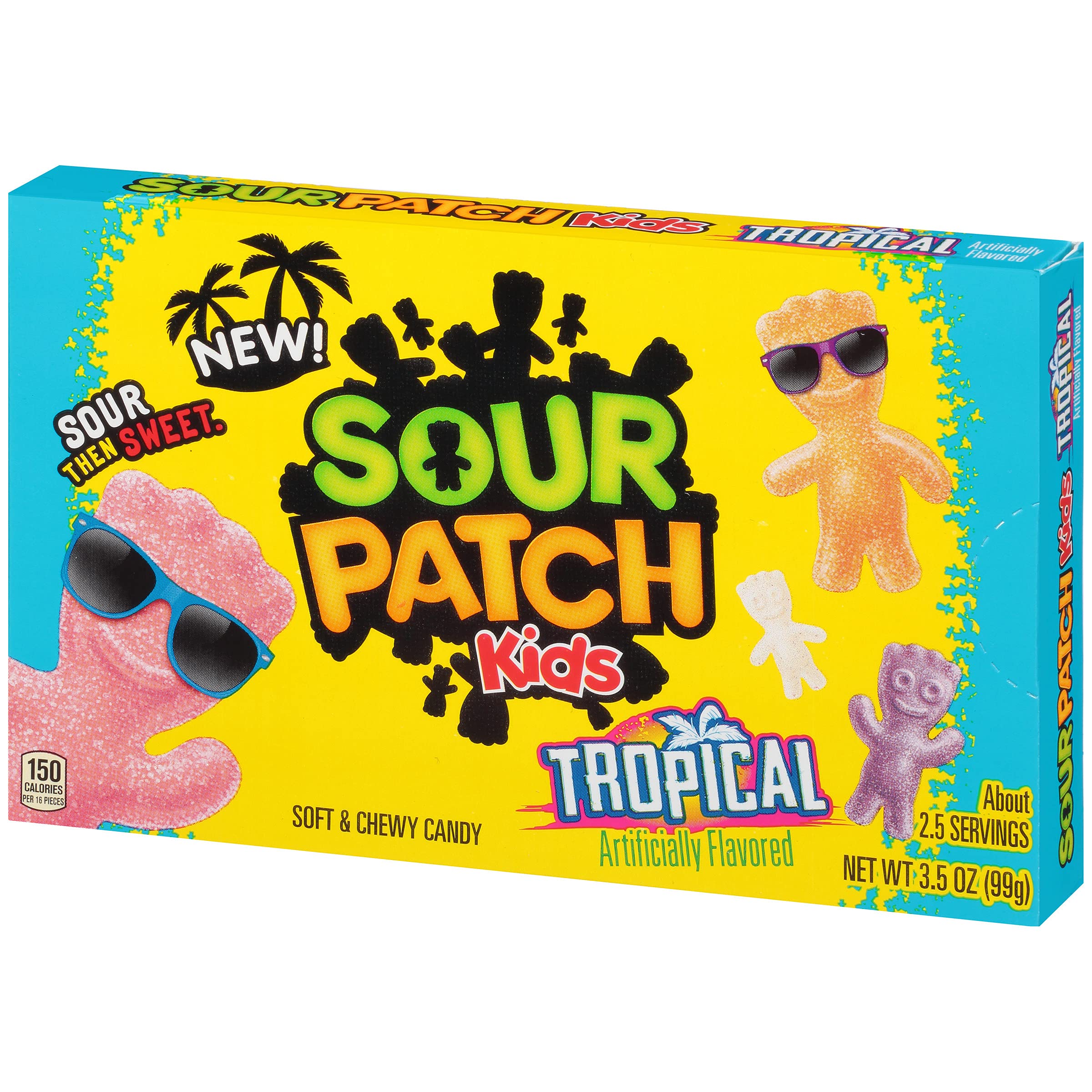 Sour Patch Kids Tropical Soft & Chewy Candy - 3.5 oz Bag | Sweet & Tangy Tropical Flavored Gummy Candy | Perfect for Parties, Movie Nights & Snacking