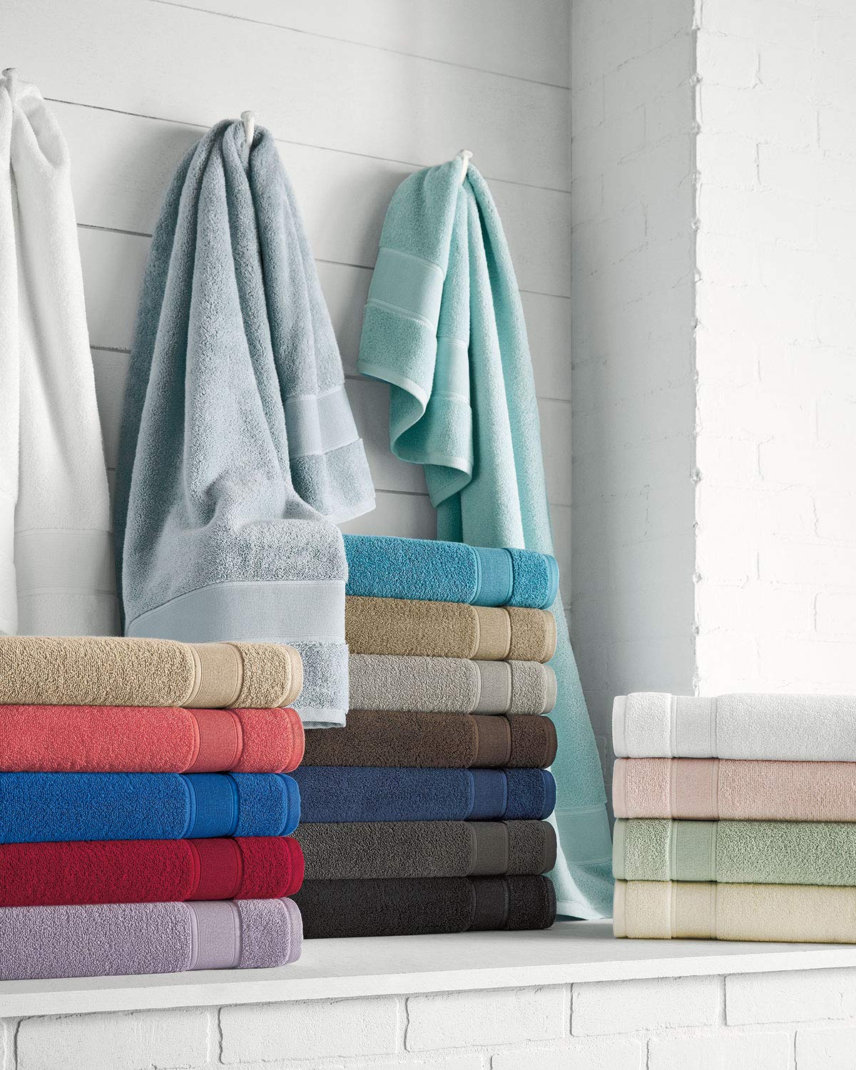 Ralph Lauren Sanders 6-Piece Luxury Bath Towel Set - Solid Tan/Light Brown - 2 Bath Towels, 2 Hand Towels, 2 Washcloths | Soft & Absorbent Cotton for Spa, Bathroom & Guest Room Decor