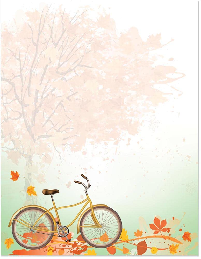 Premium Thanksgiving Fall Autumn Themed Stationery - 8.5 x 11 Decorative Border Paper & Letterhead (25 Sheets) | Elegant Writing Paper for Holiday Cards, Home Office Decor & Seasonal Correspondence